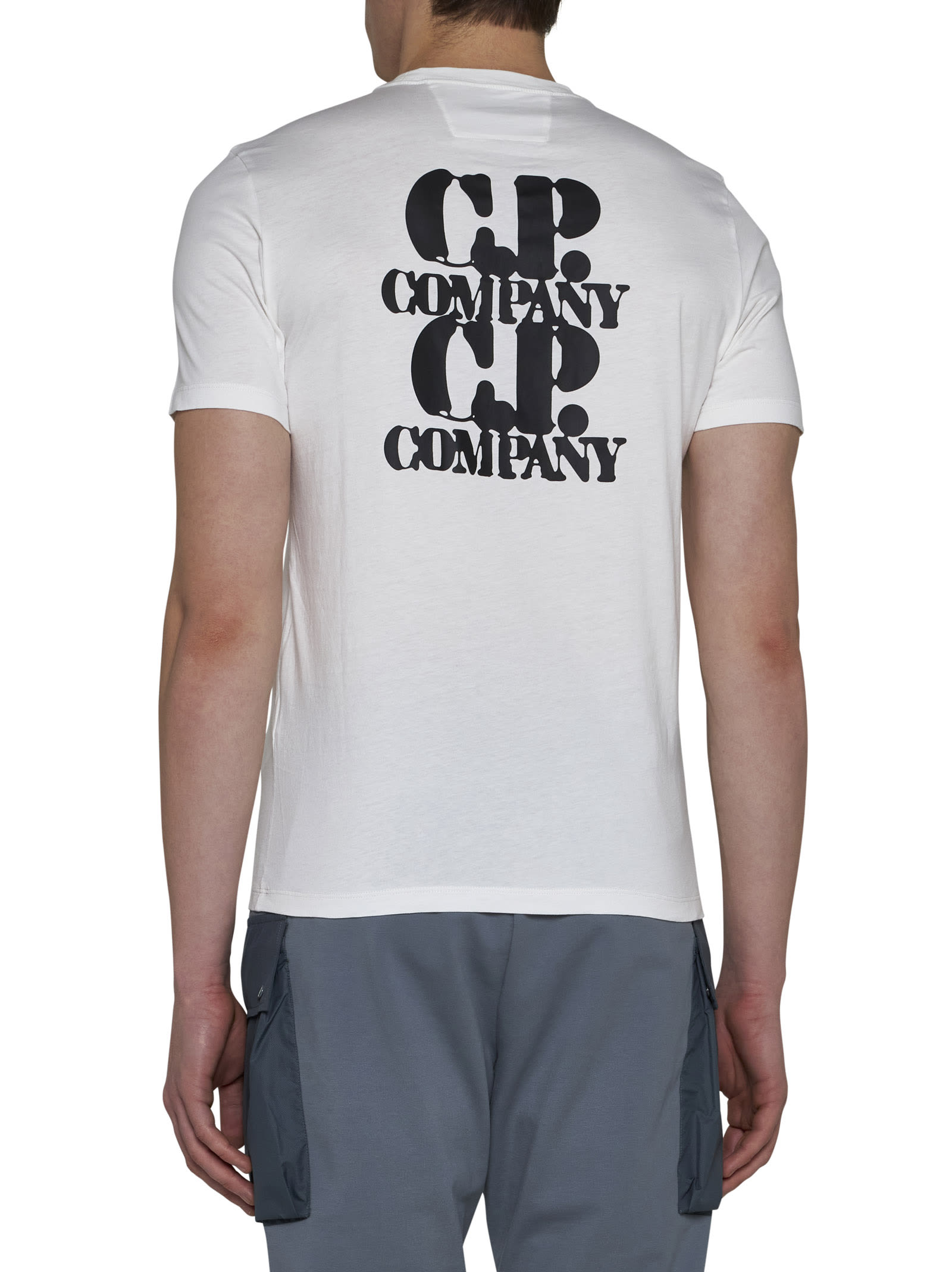 Shop C.p. Company T-shirt In Gauze White