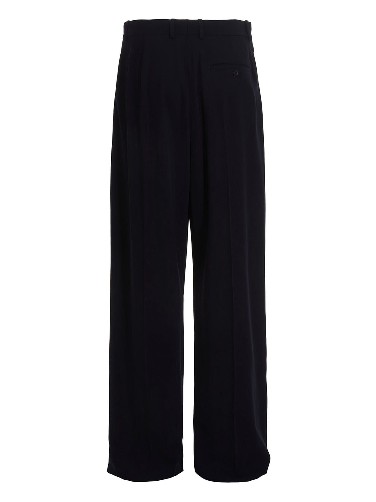 Balenciaga Oversized Tailored Trousers In Blue