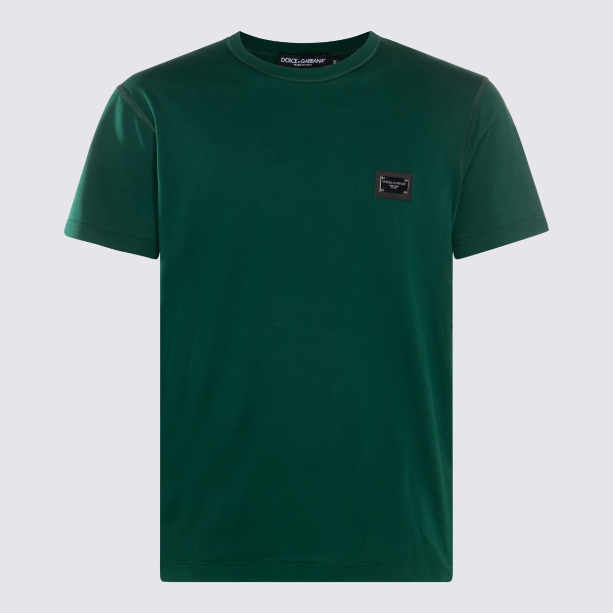 Shop Dolce & Gabbana Green Cotton T-shirt In Verde Muschio Scuro