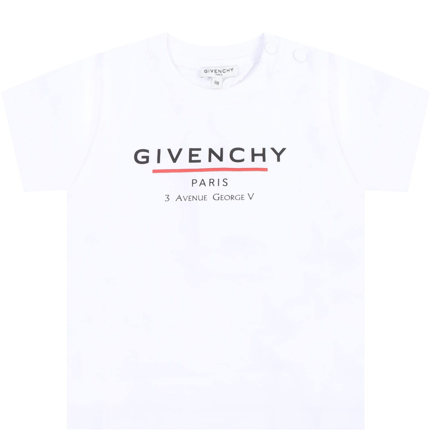 Givenchy White T-shirt For Babykids With Logo