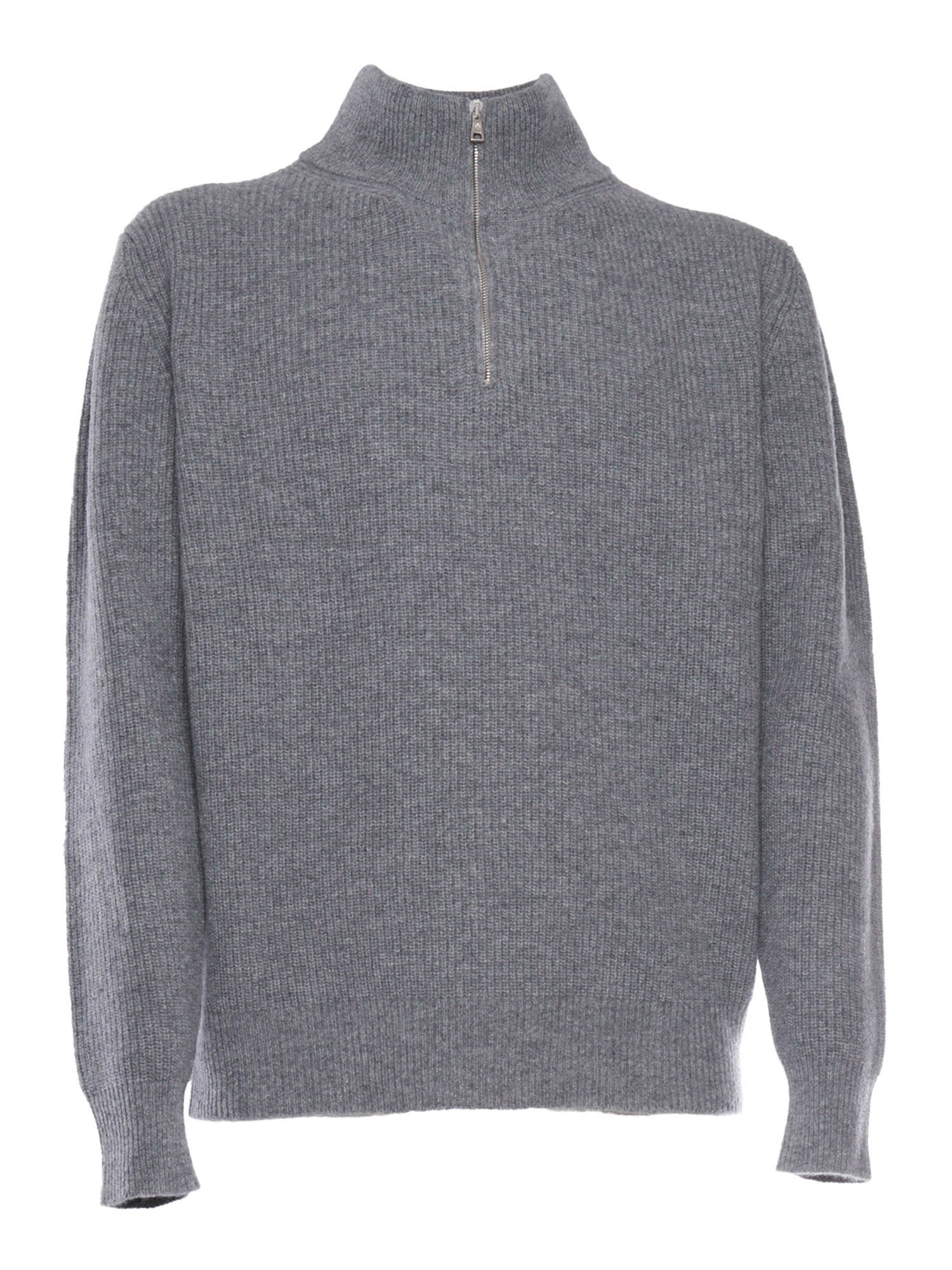 Shop Ballantyne Half Zip Sweater In Grey