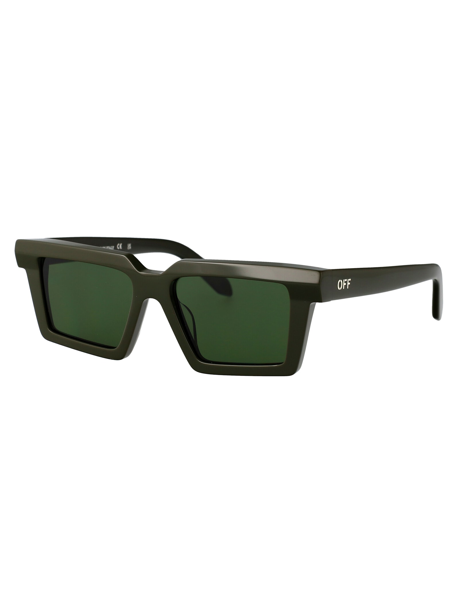 Off-white Windsor Logo-plaque Sunglasses In Military Green Green