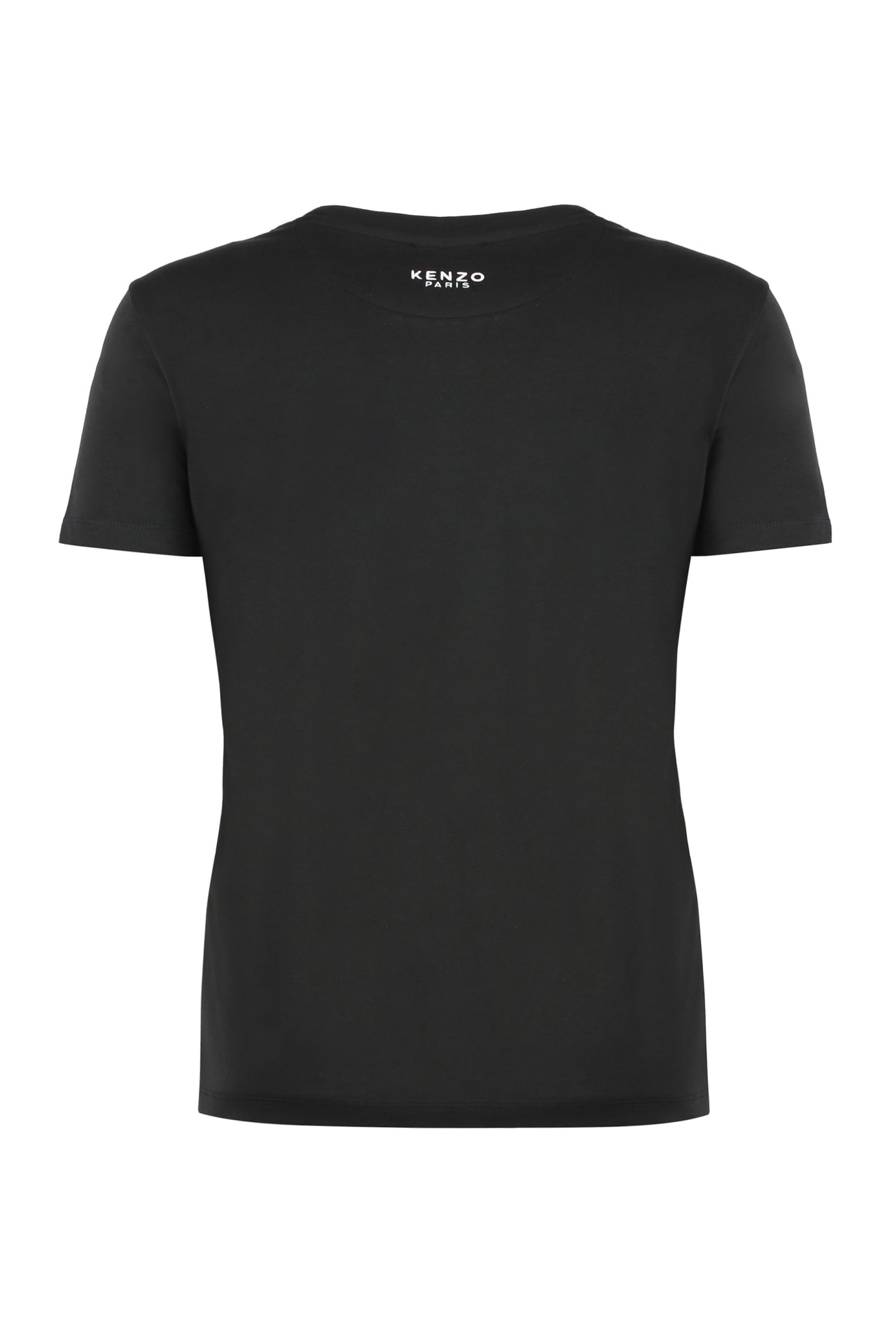Shop Kenzo Cotton Crew-neck T-shirt In Black