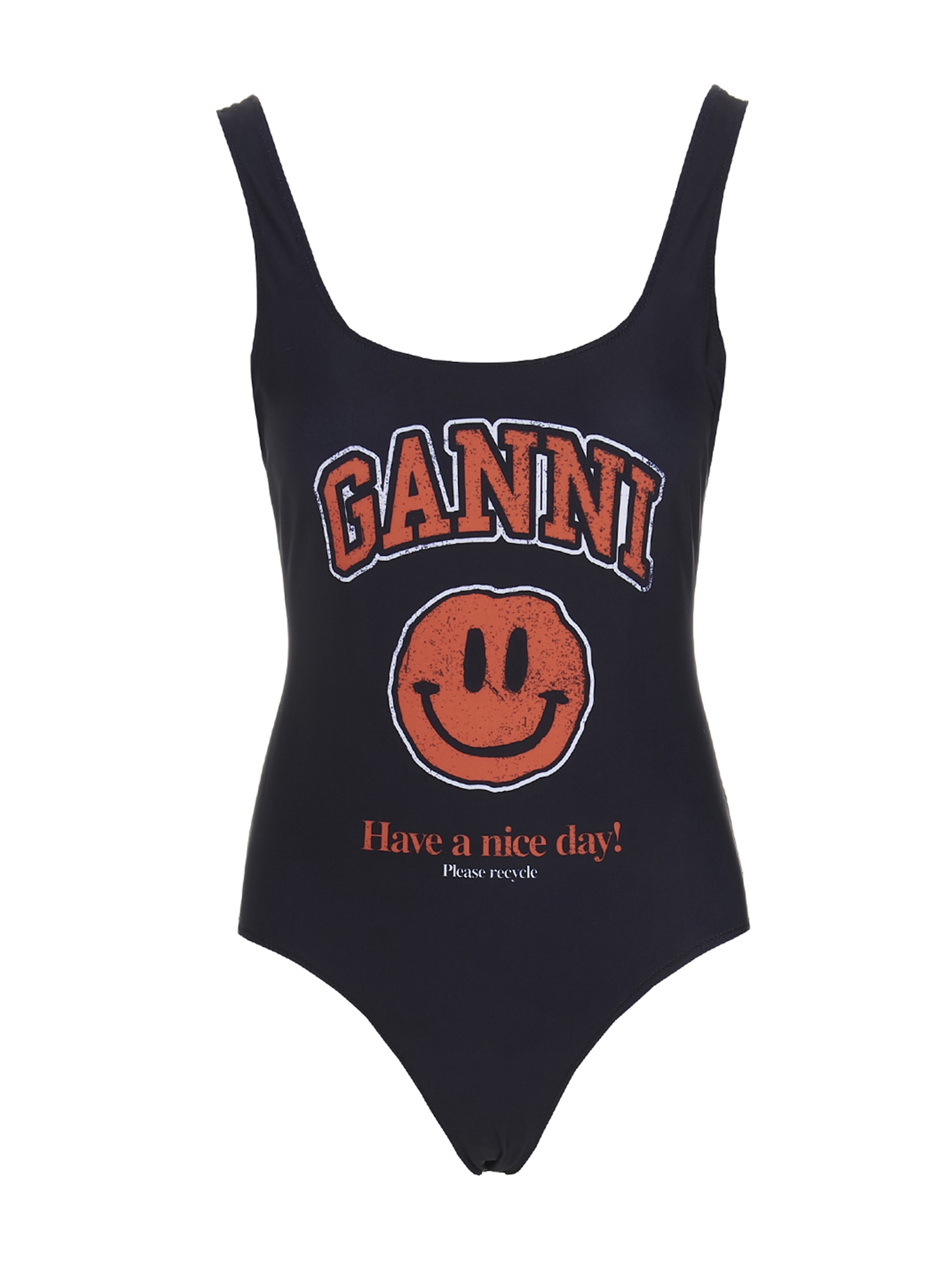 Ganni logo Smiley Swimsuit