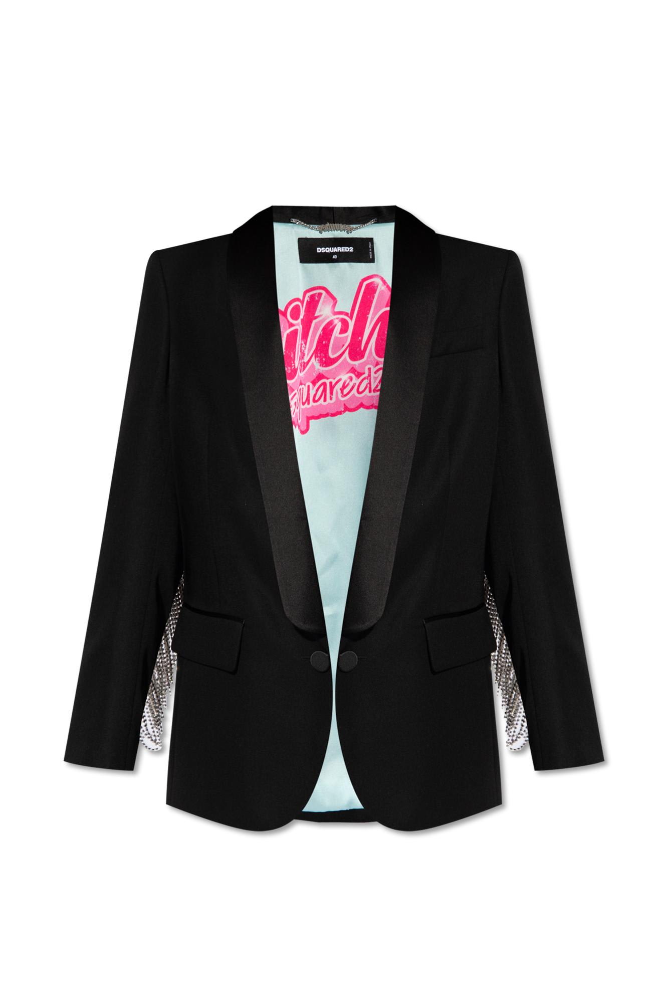 DSQUARED2 DSQUARED2 BLAZER WITH CRYSTAL TASSELS