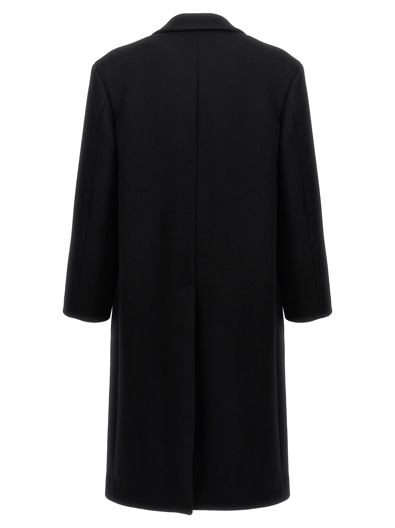 Shop Jil Sander Single-breasted Coat In Black