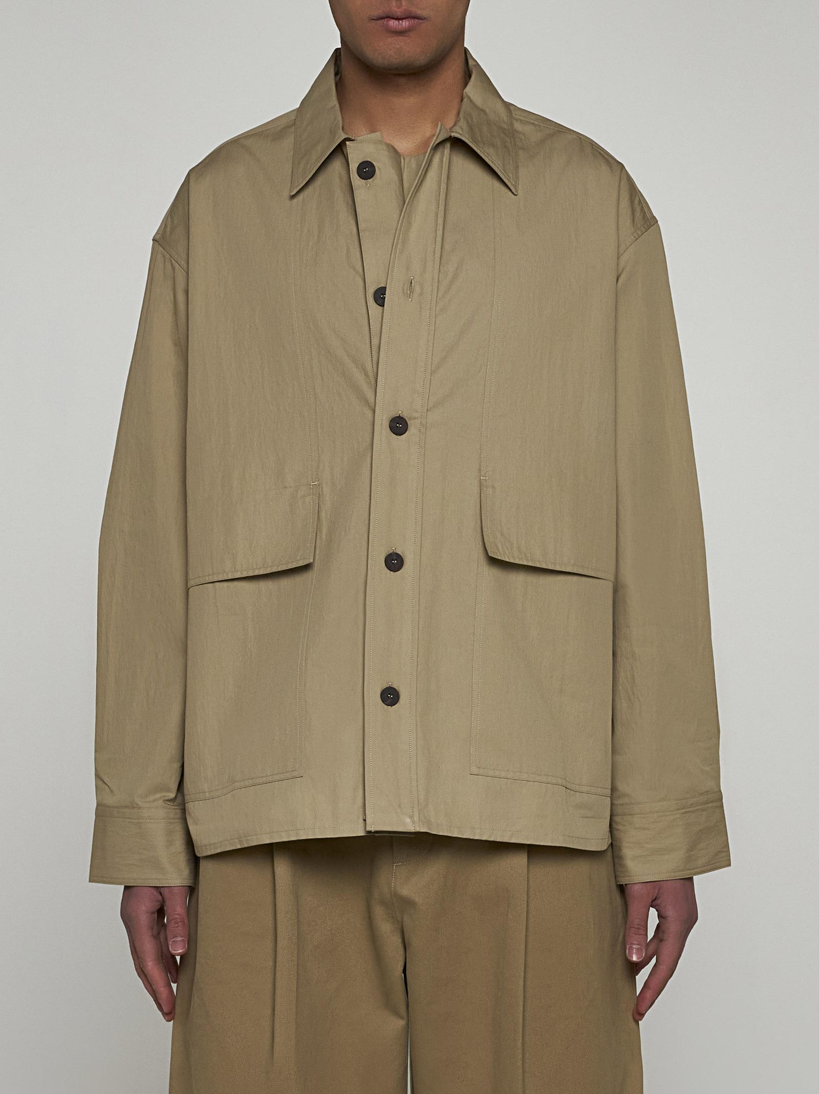 Shop Studio Nicholson Spirit Cotton-blend Jacket In Beige