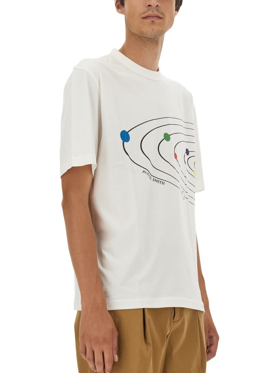 Shop Ps By Paul Smith Solar System T-shirt In White