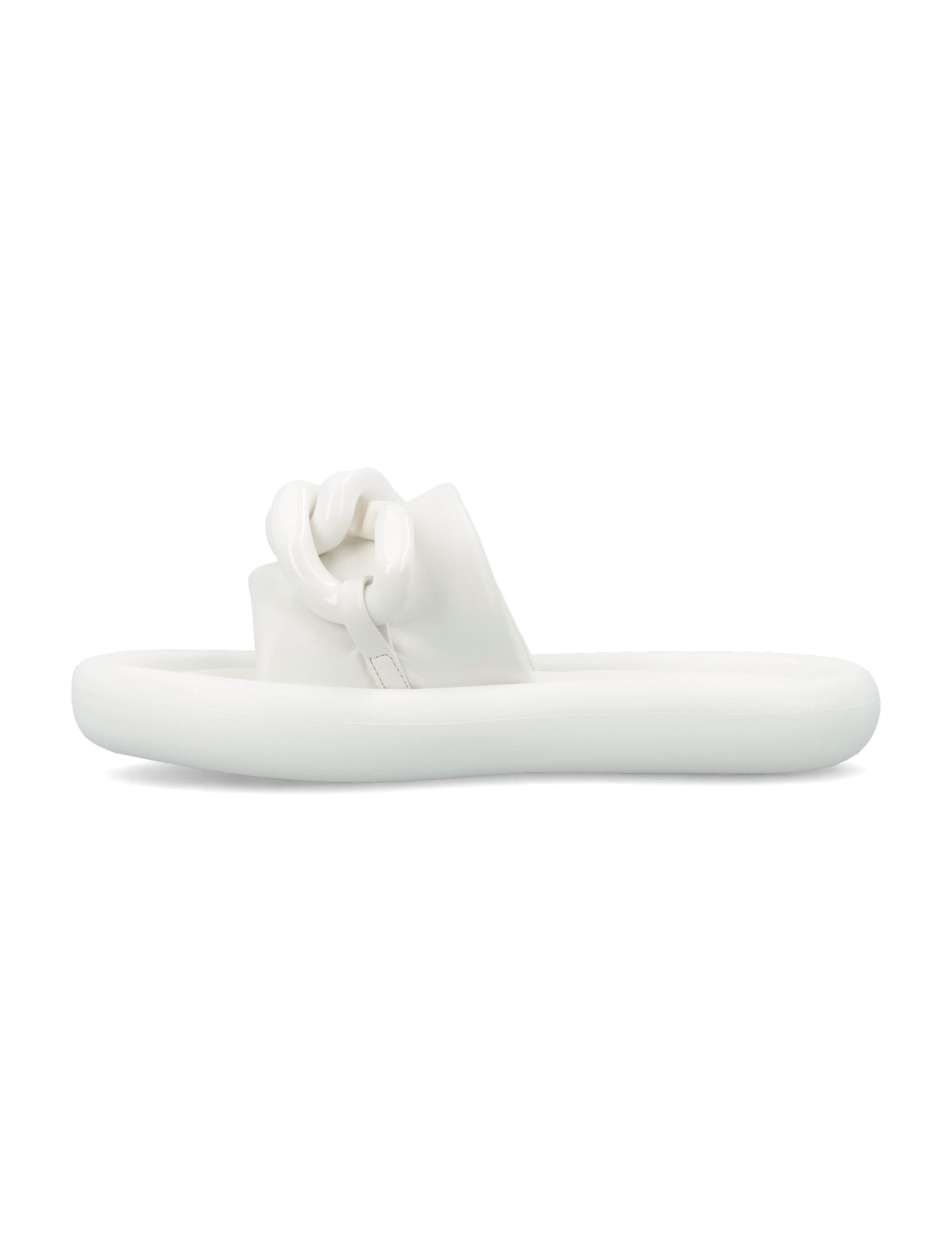 Stella Mccartney Air Chain-embellished Slip-on Slides In White