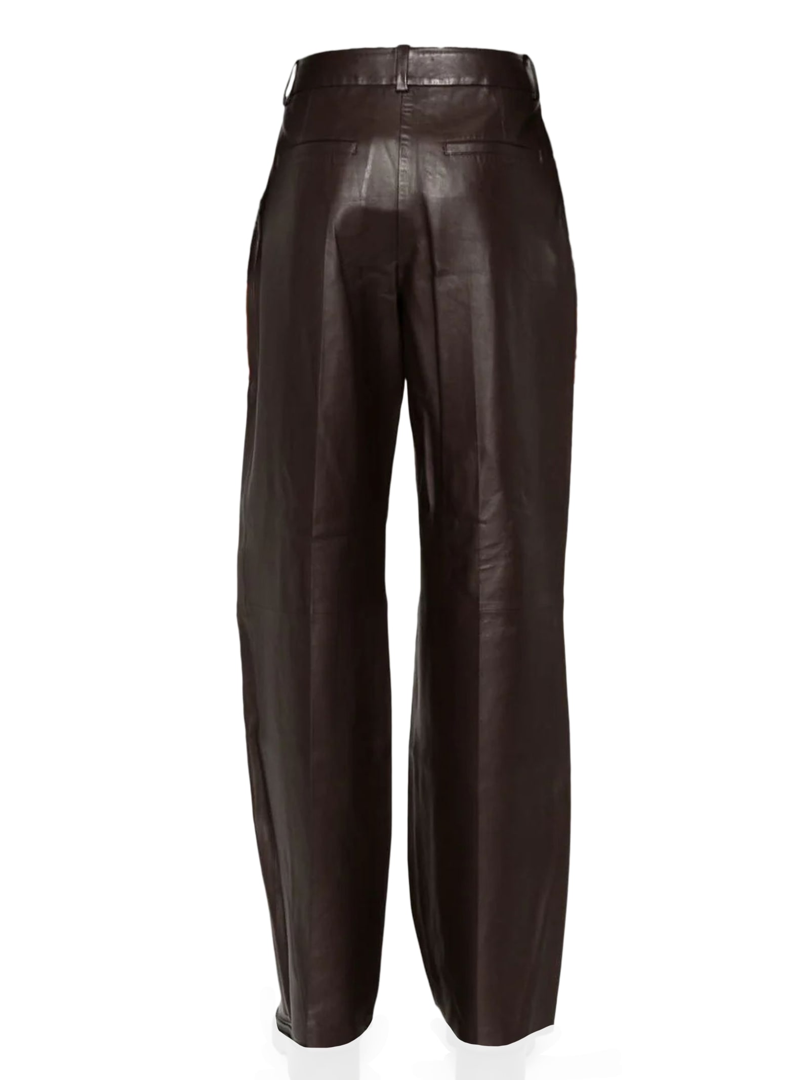 Shop Zimmermann Illustration Leather Pant In Mahogany In Brown