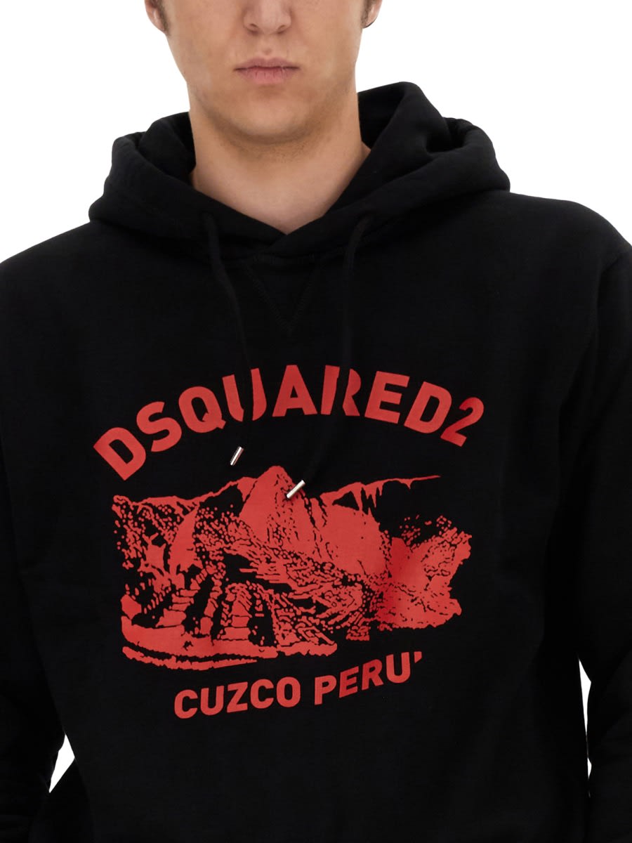 Shop Dsquared2 Sweatshirt D2 Cuzco In Black