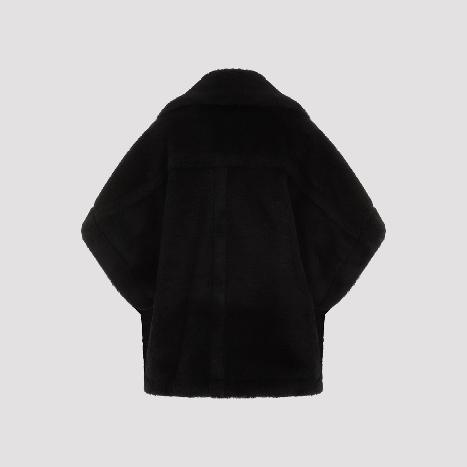 Shop Max Mara Newmant01 Teddy Zip Cape In Nero