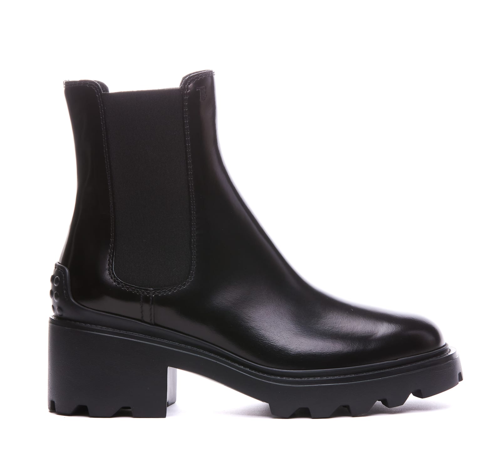 Shop Tod's Leather Boots In Black