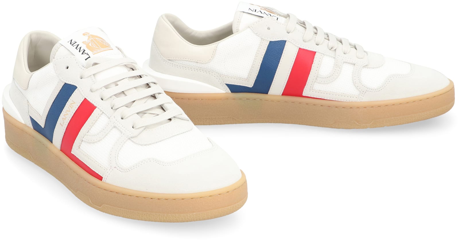 Shop Lanvin Clay Low-top Sneakers In White