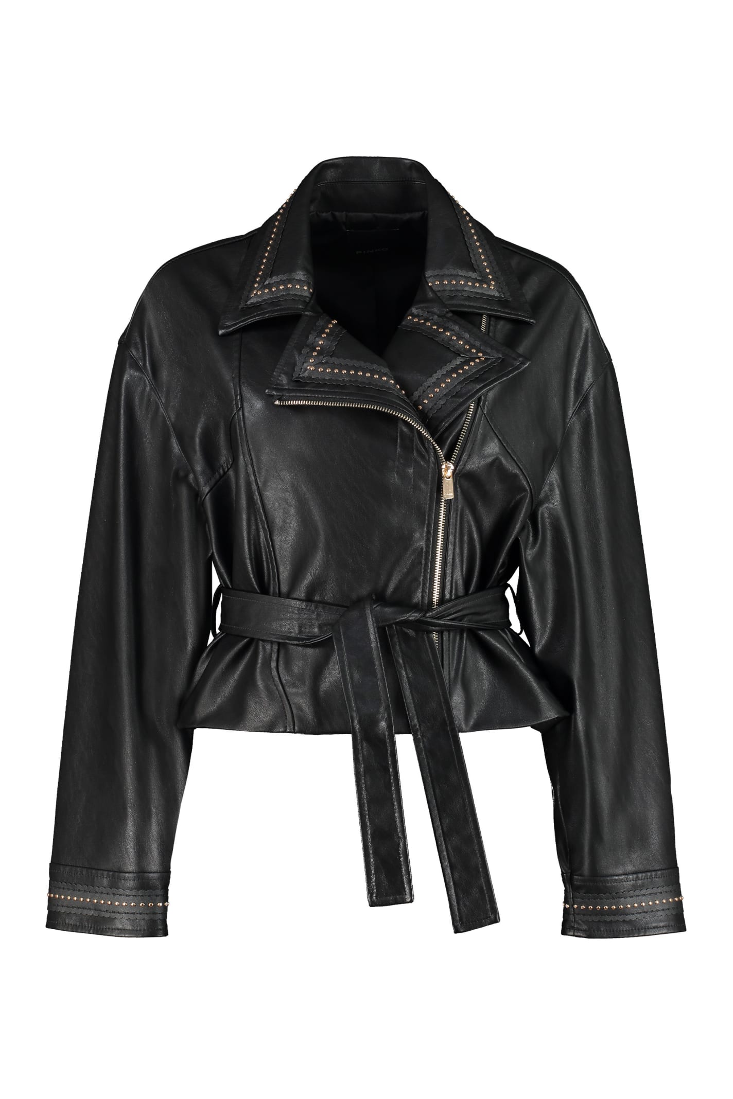 Pinko Stanco Faux Leather Biker Jacket