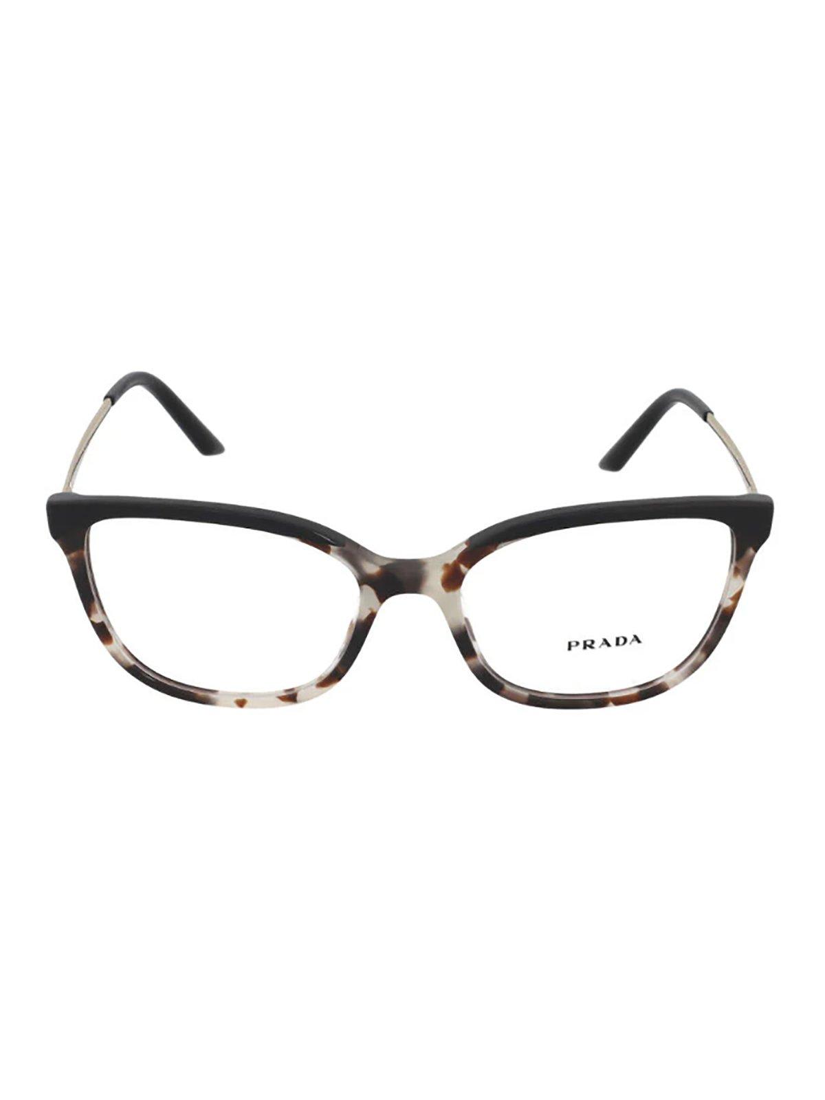 Shop Prada Cat-eye Frame Glasses In 3981o1