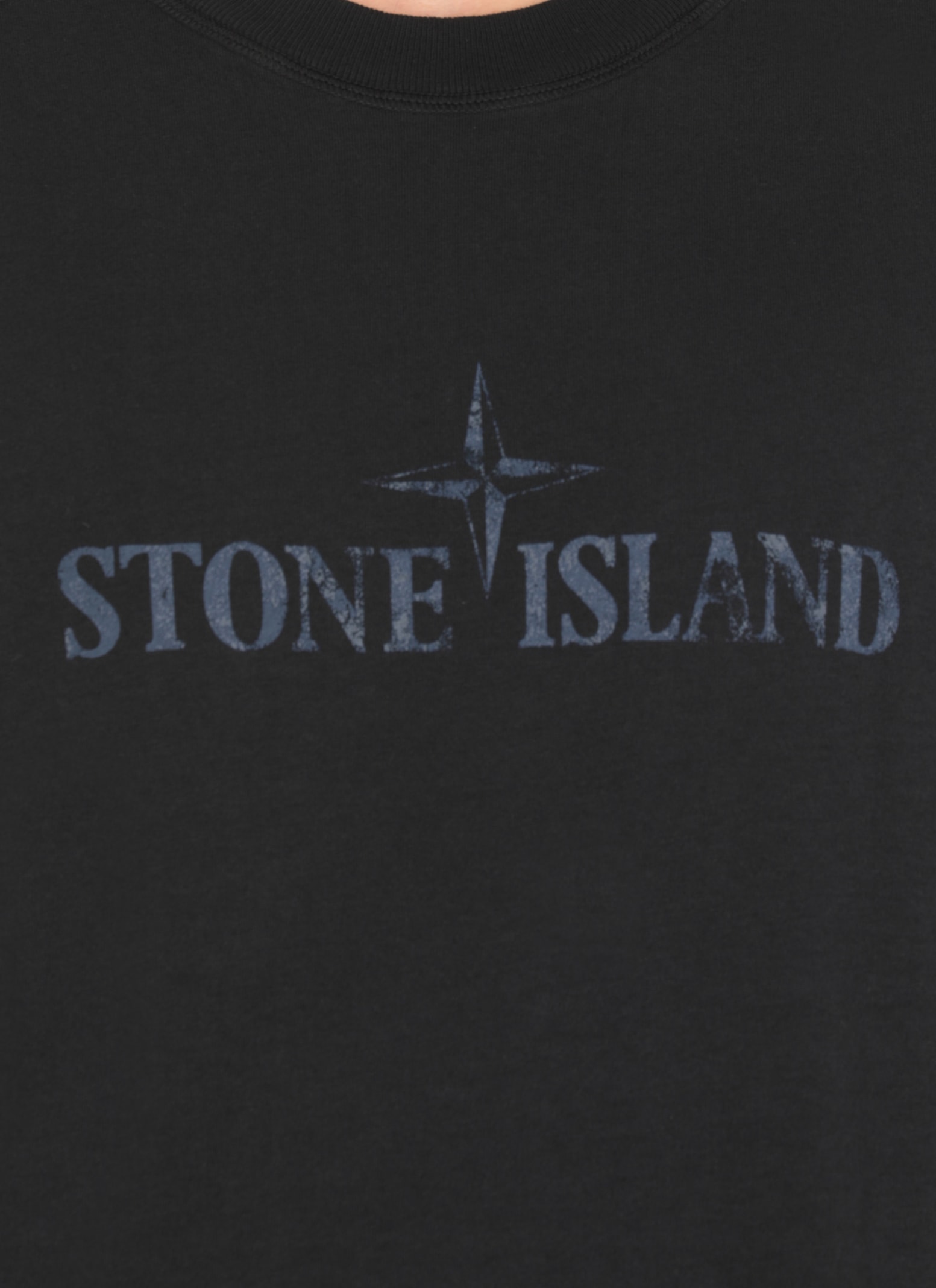 Stone Island 2100020 Organic Cotton Jersey In Blu