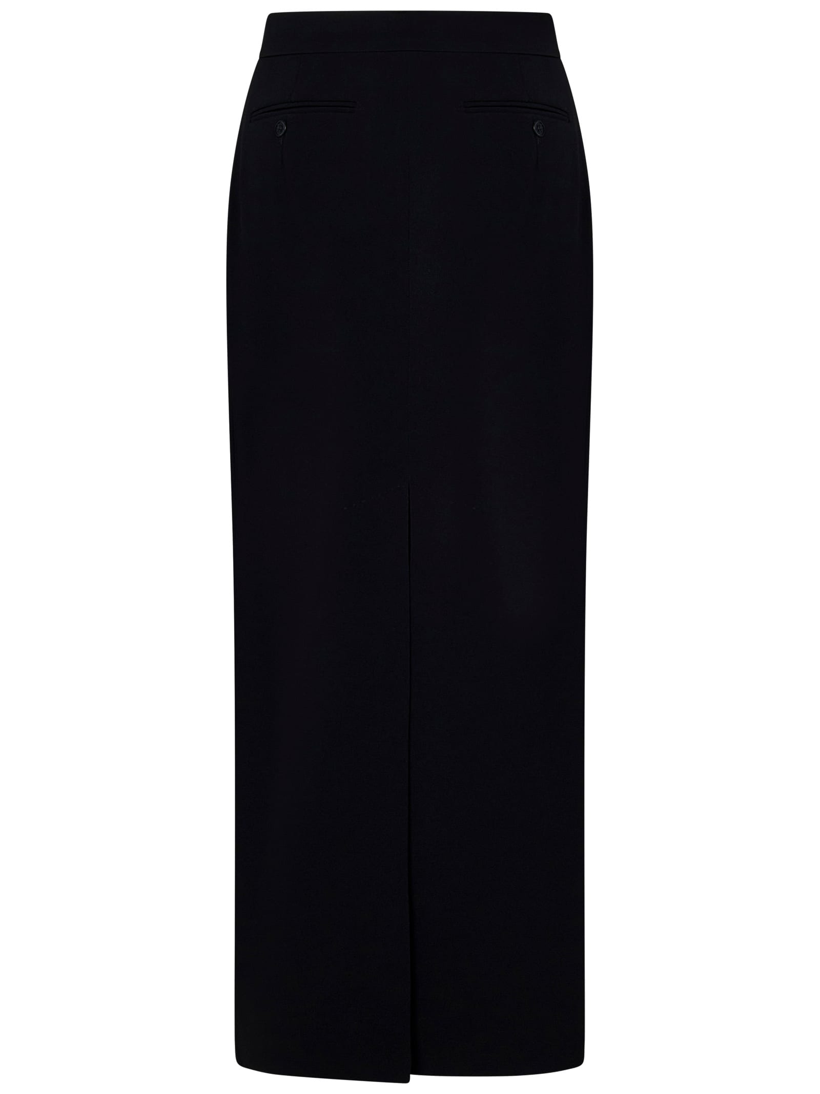 Shop Max Mara Maxmara Studio Lemma Long Skirt In Black