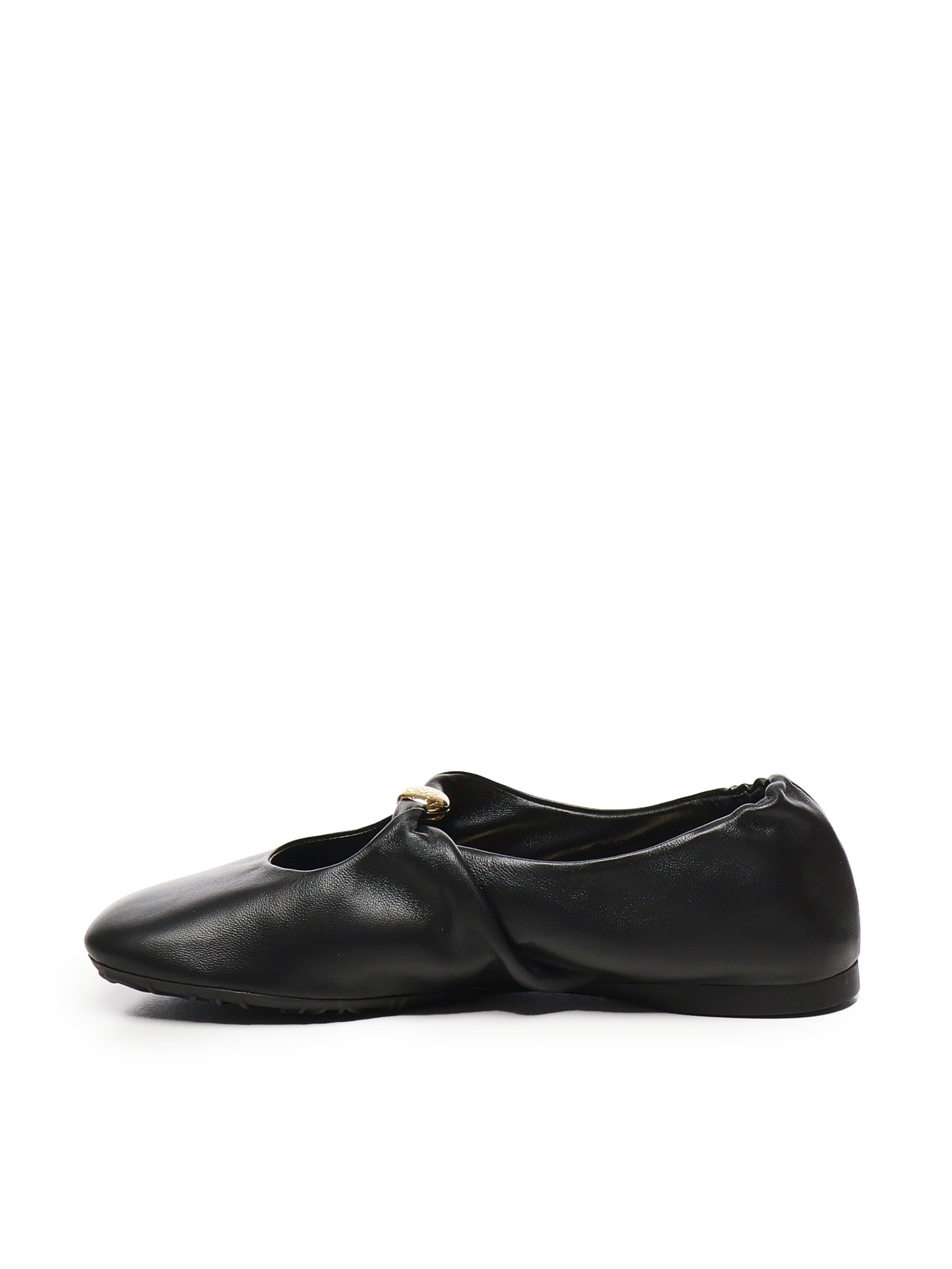 Loewe Women Pebble Ballerina In Nappa Leather In Black