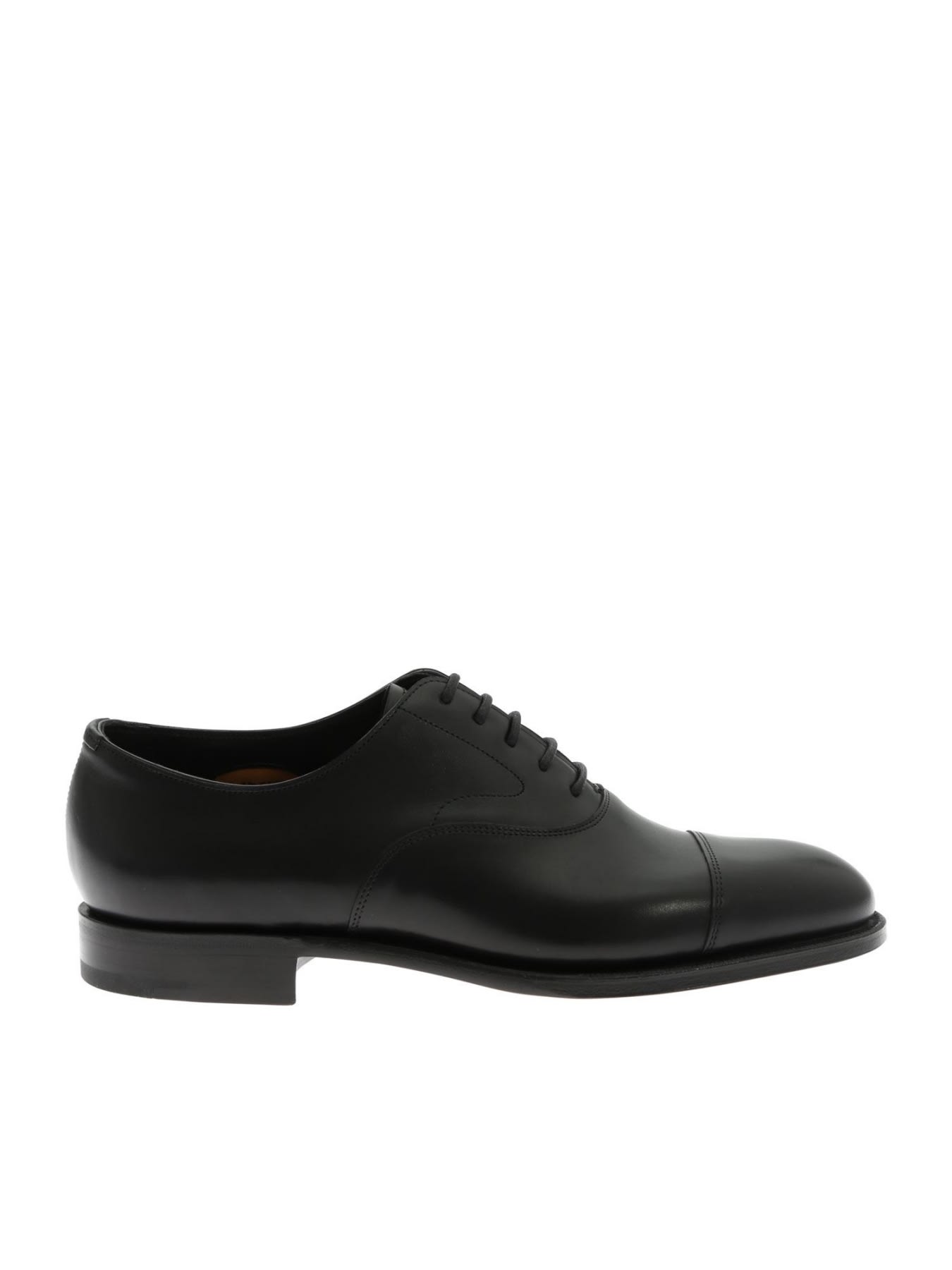 Edward Green Chelsea Cap-toe Burnished-leather Oxford Shoes In