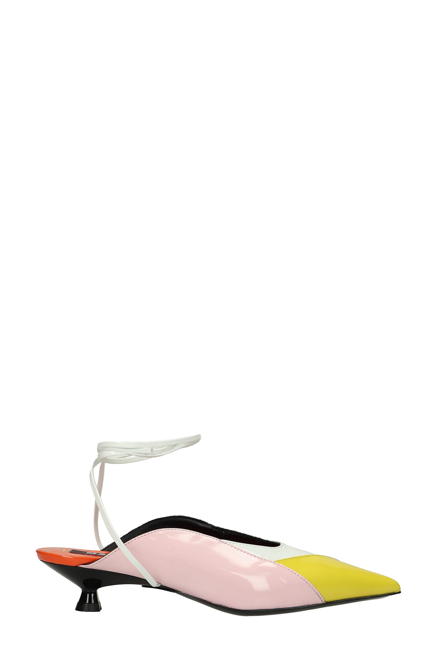 MSGM Ballet Flats In Rose-pink Leather