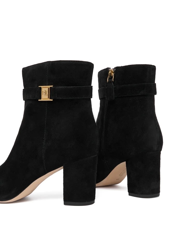 Ralph Lauren Kellie Bt Hl Boots Bootie In Black