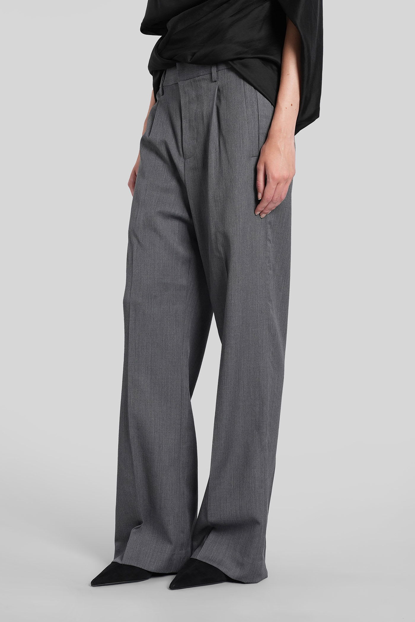 Entire Studios Father Suiting Pants In Grey Wool In Gray
