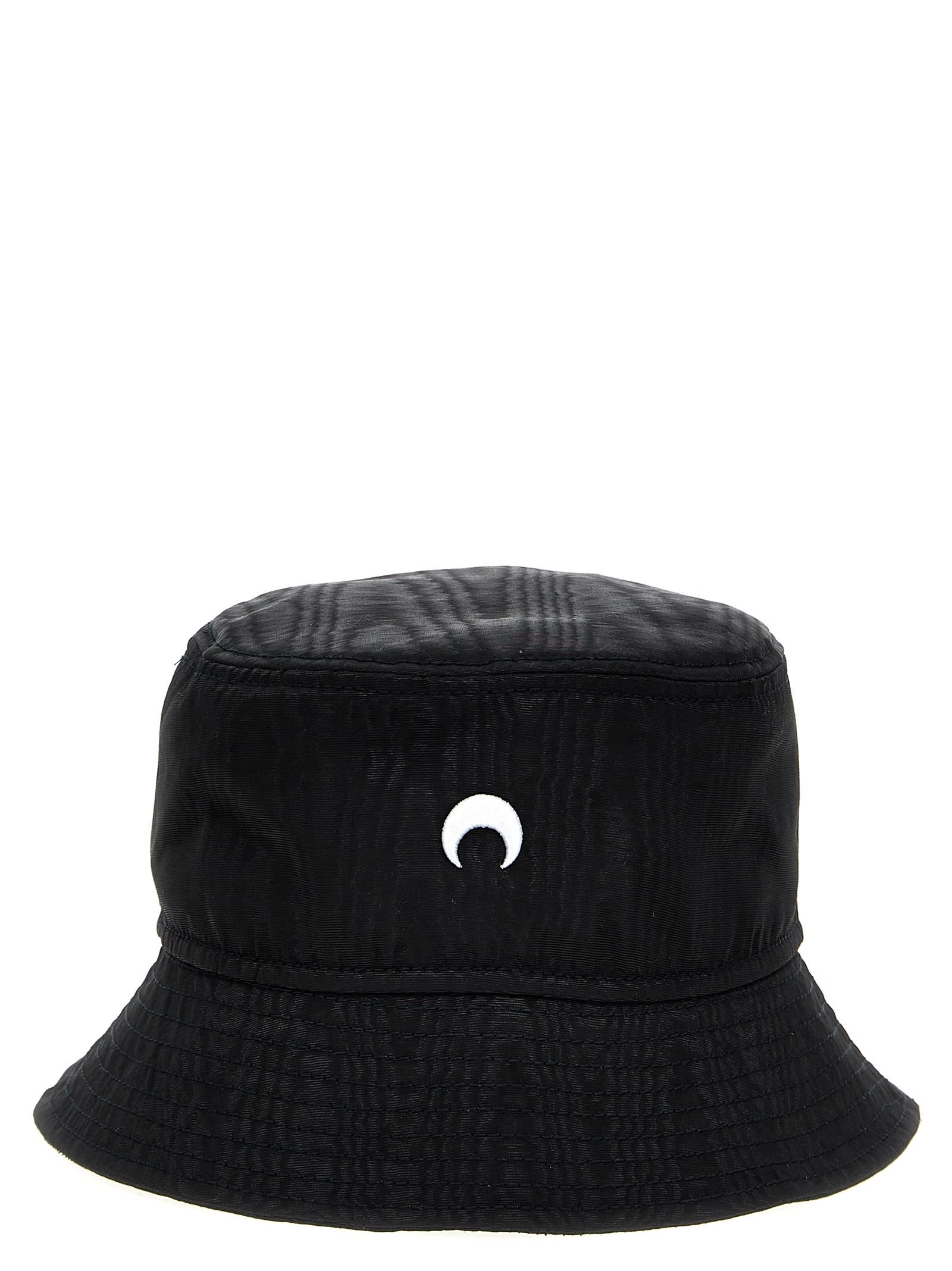 Shop Marine Serre Logo Embroidery Bucket Hat In Black