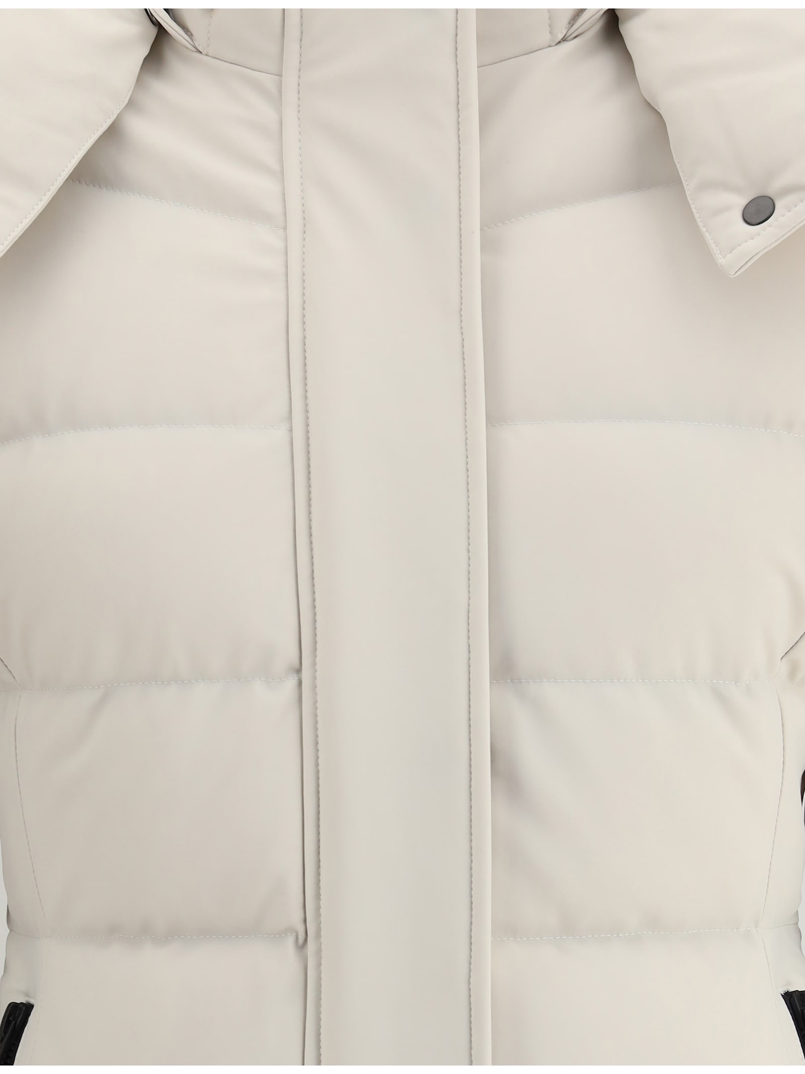 Moose Knuckles Quilted Padded Single-breasted Coat In White