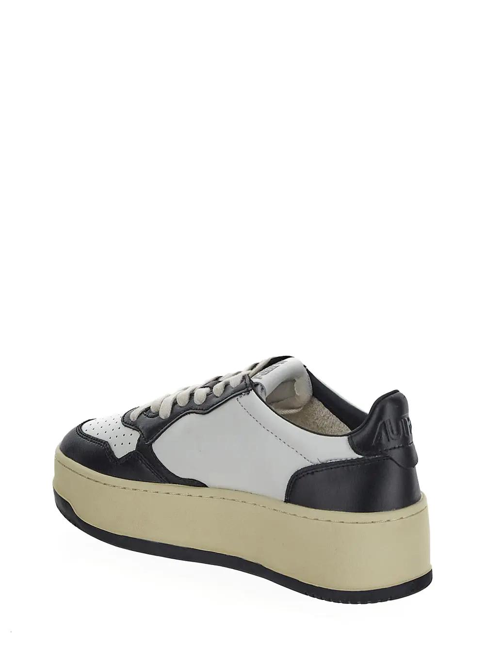 Shop Autry Platform Low Sneakers In Bianco