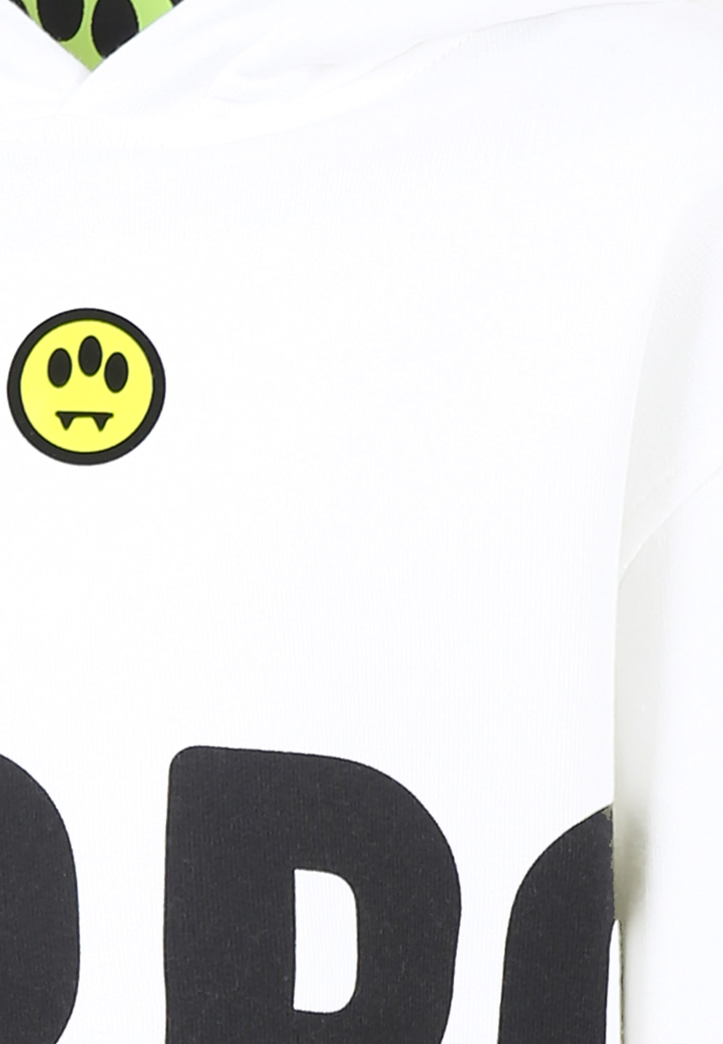 Barrow White Sweatshirt For Kids With Logo In White