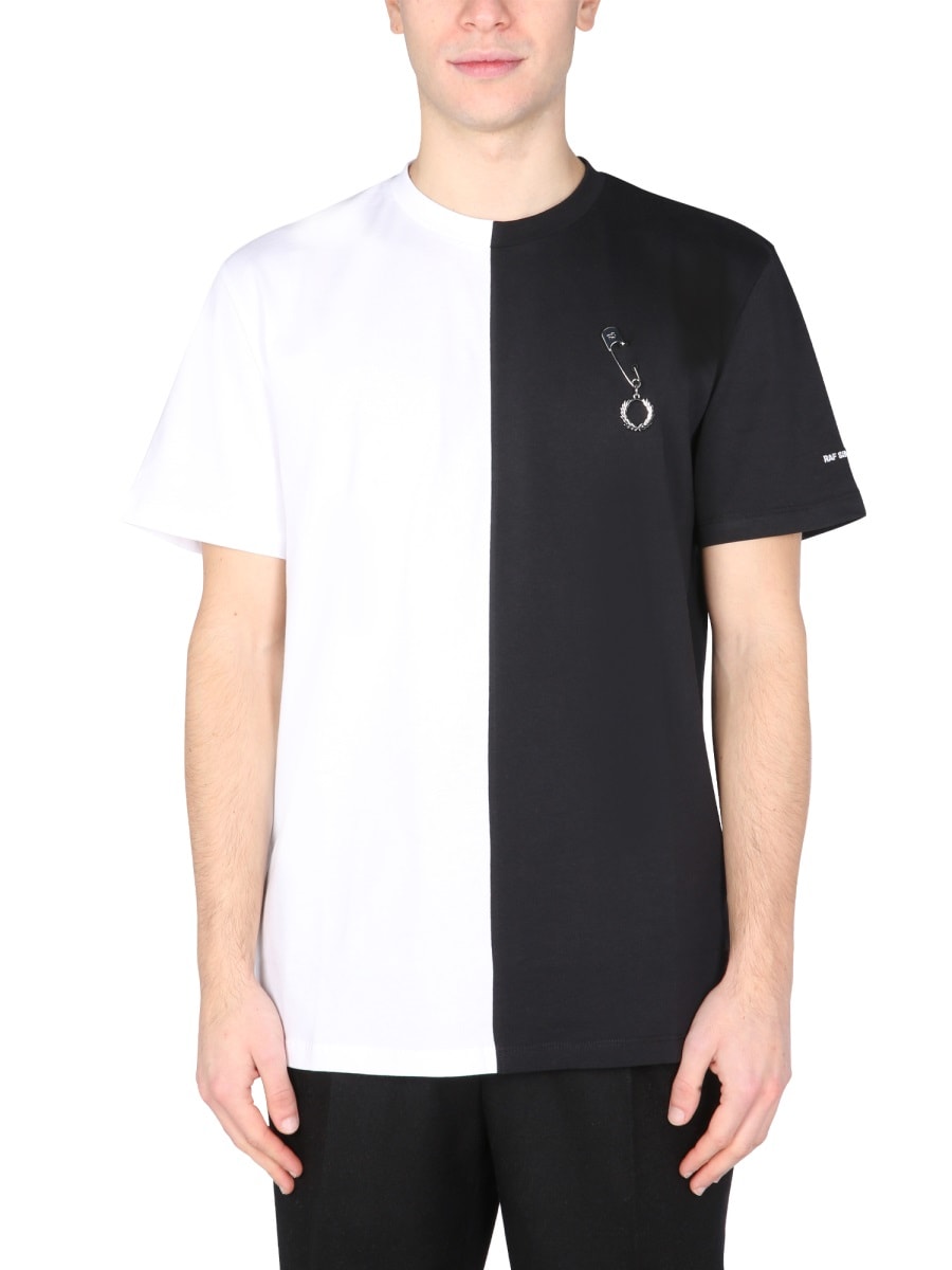 Shop Fred Perry Split T-shirt In Black