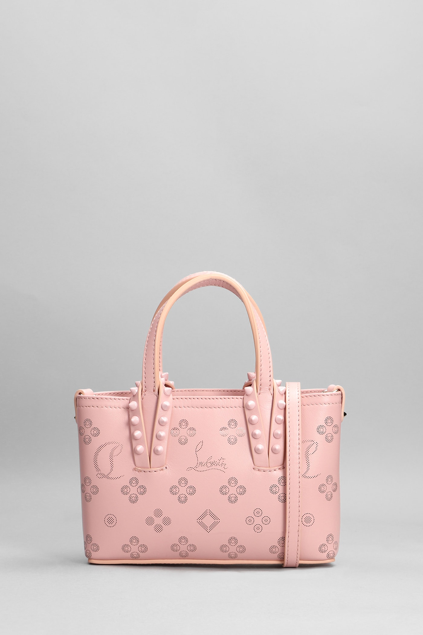 Christian Louboutin Cabata Nano Tote In Rose-pink Leather