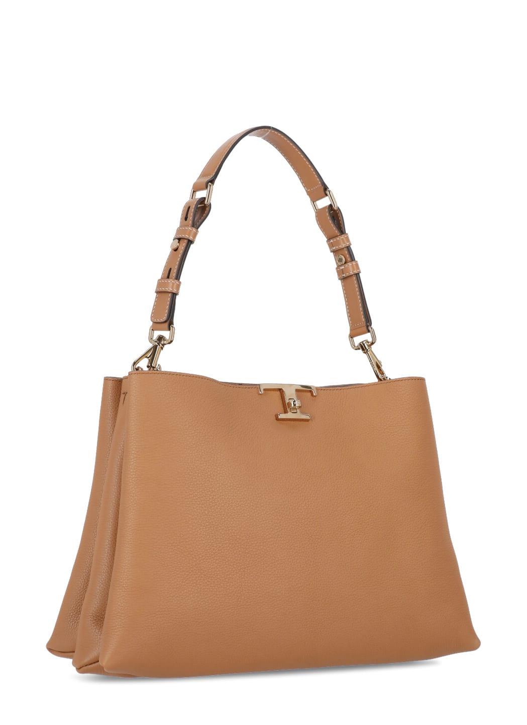 Tod's T Timeless Medium Shoulder Bag In Beige