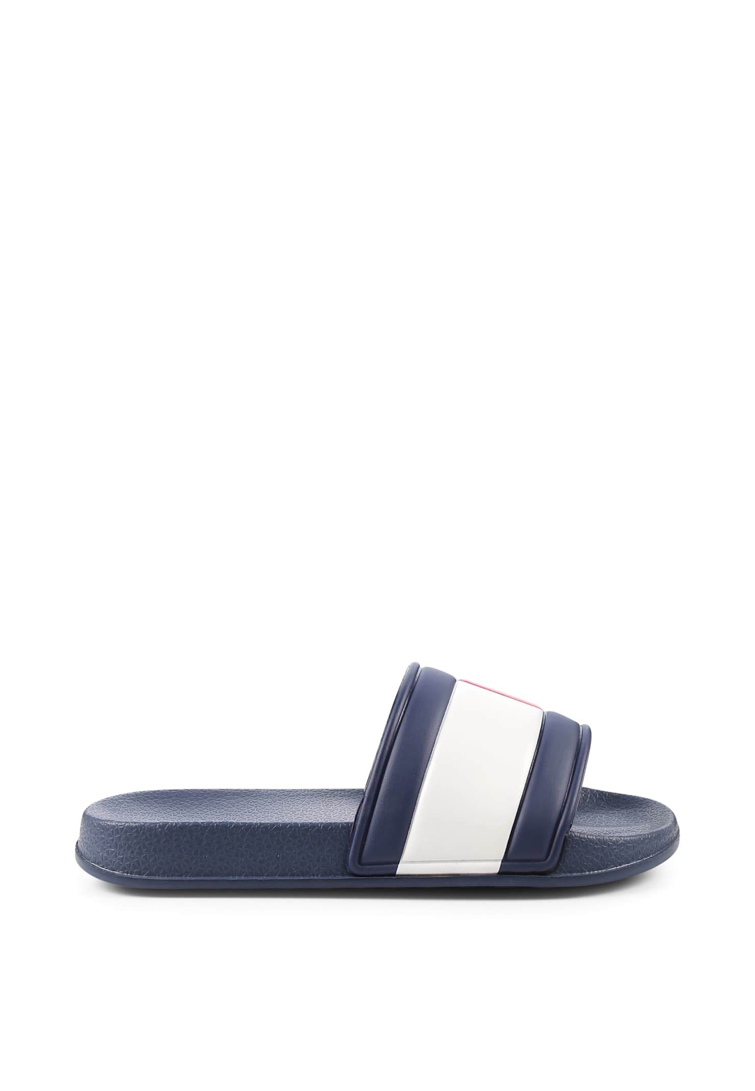Shop Tommy Hilfiger Blue Slippers For Boy