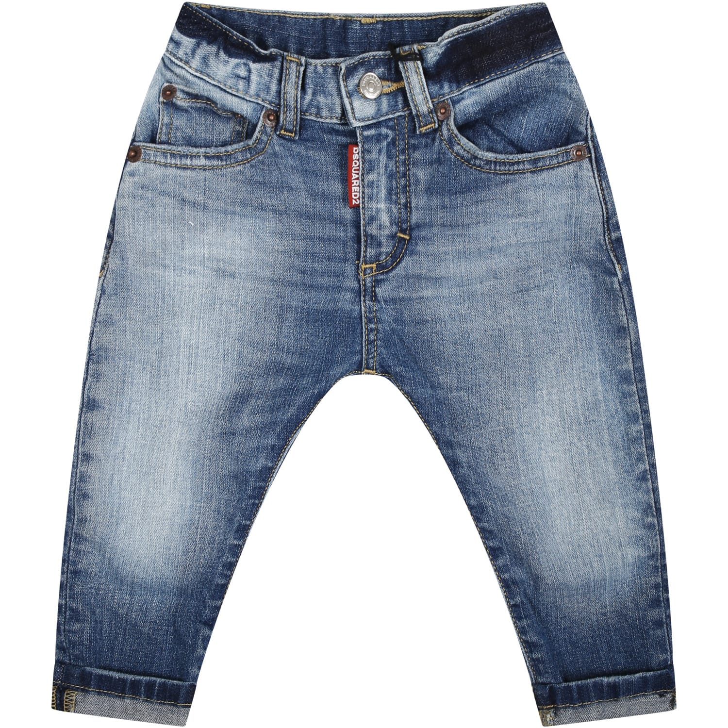 Dsquared2 Denim Jeans For Baby Boy With Logo