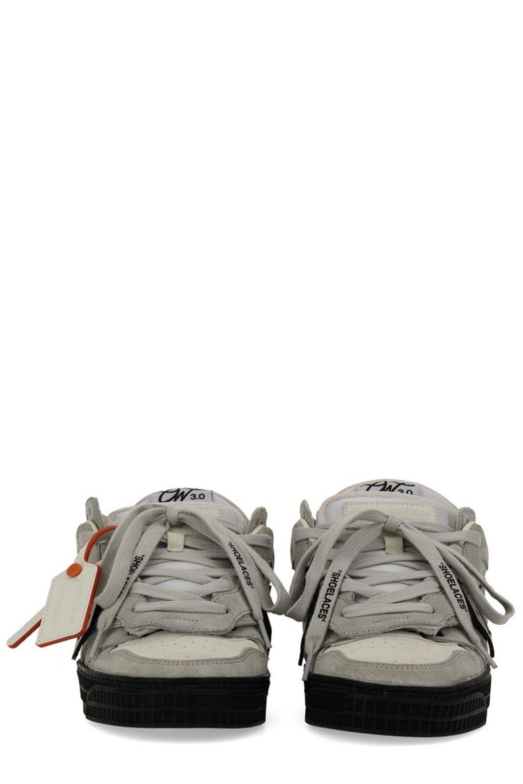 Shop Off-white Floating Arrow Lace-up Sneakers In Grey/white