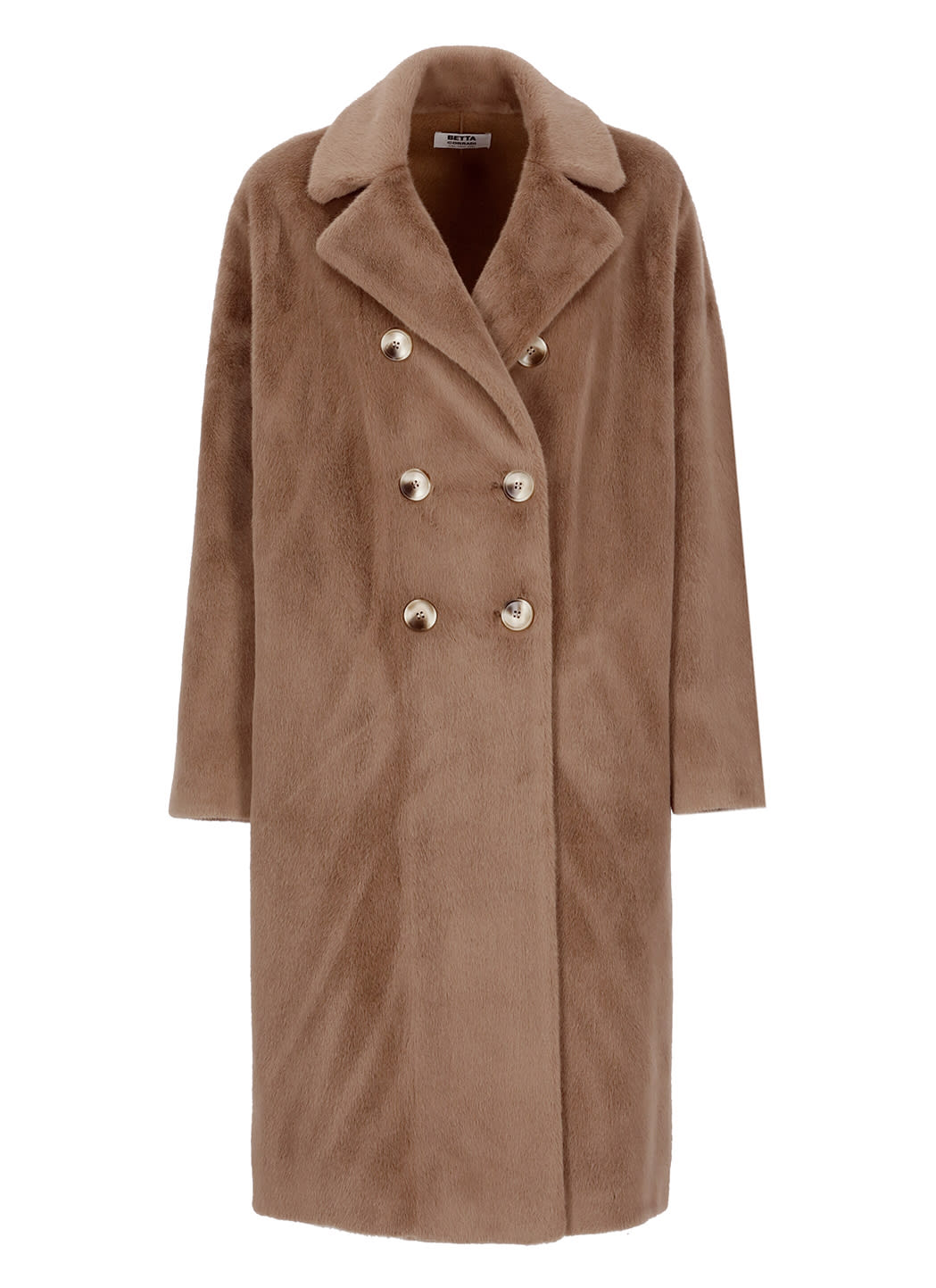 Betta Corradi Eco-fur Double Breasted Coat