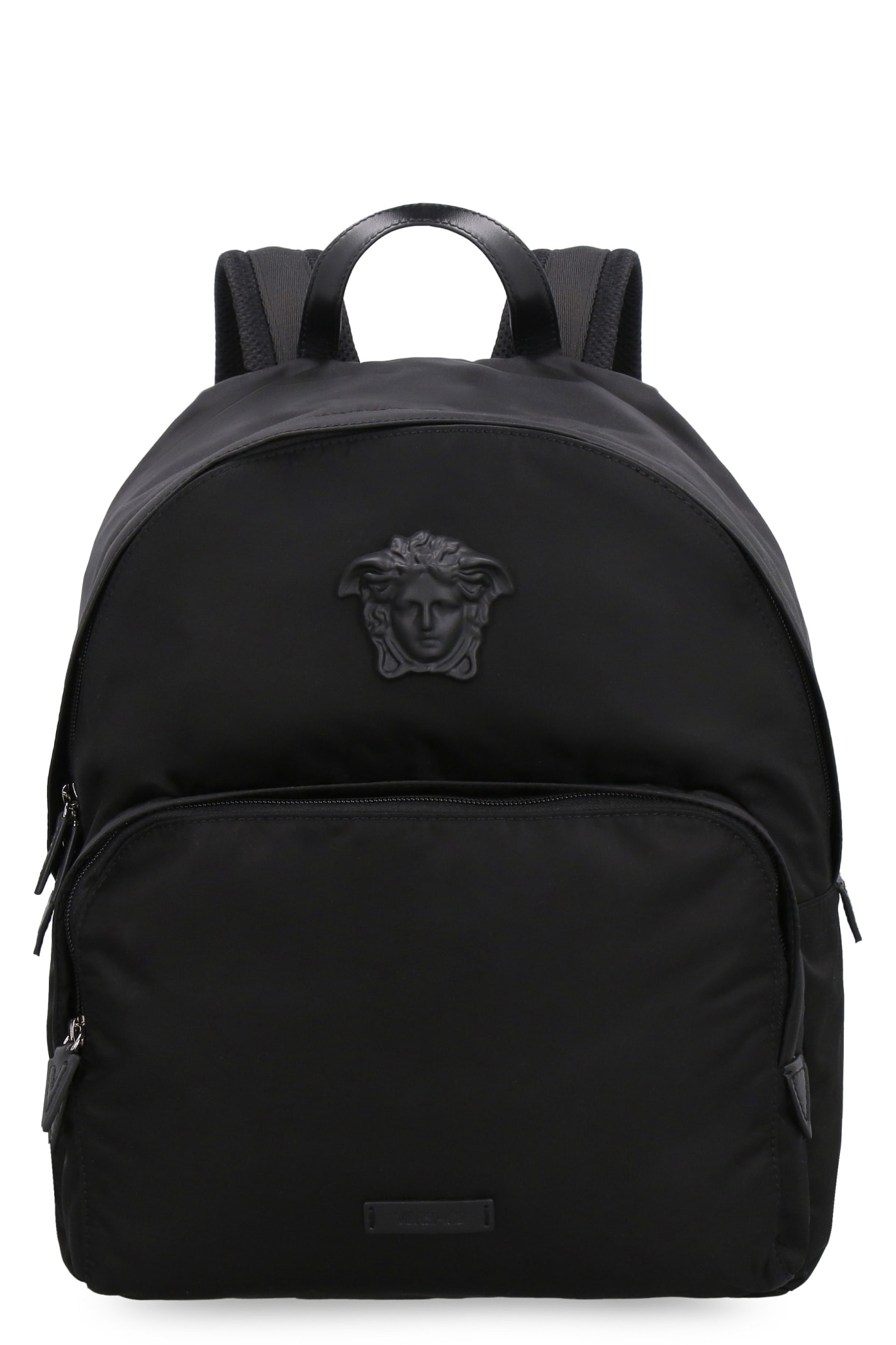 Versace Logo Detail Nylon Backpack