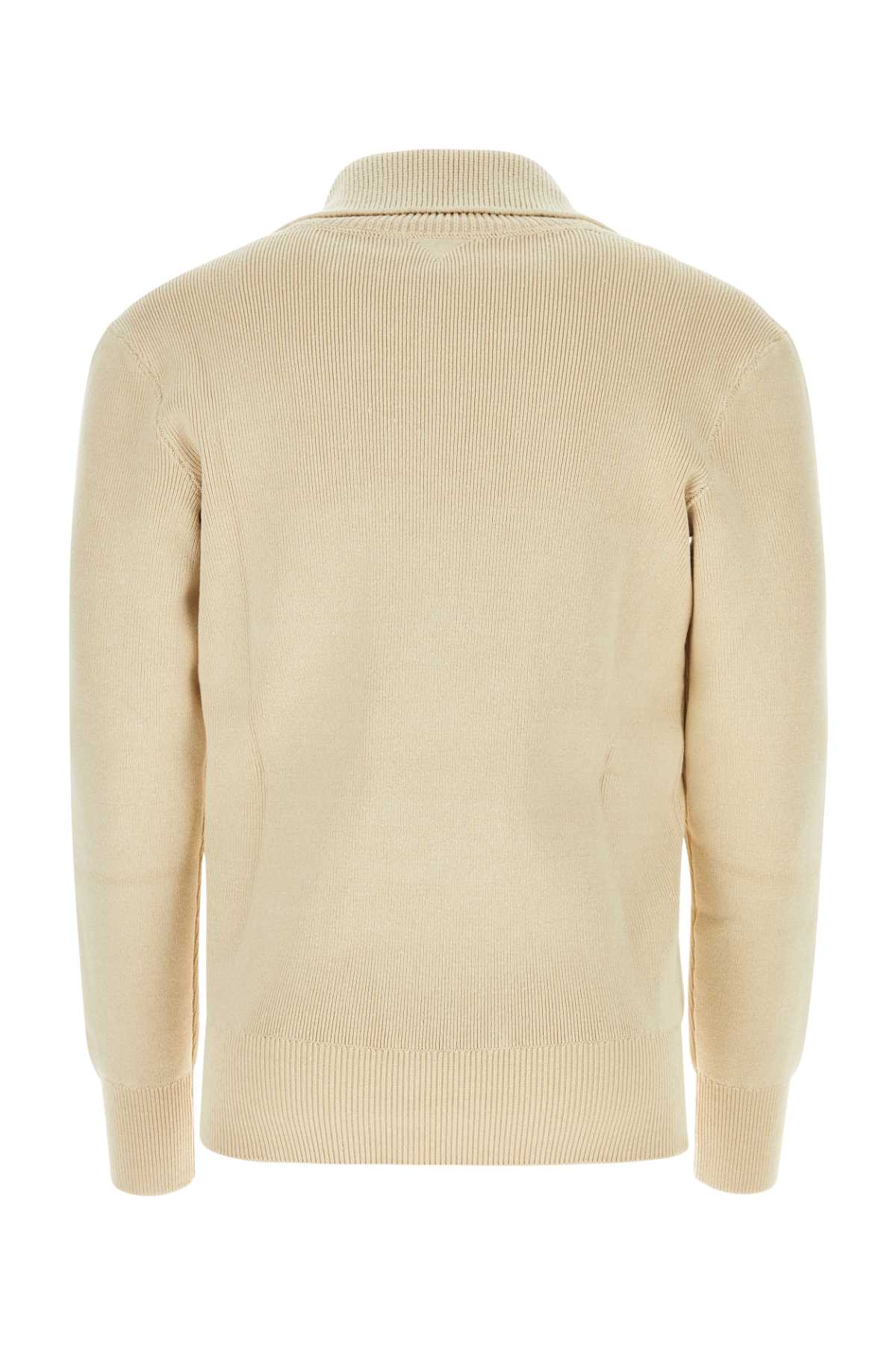 Shop Bottega Veneta Beige Linen Blend Sweater