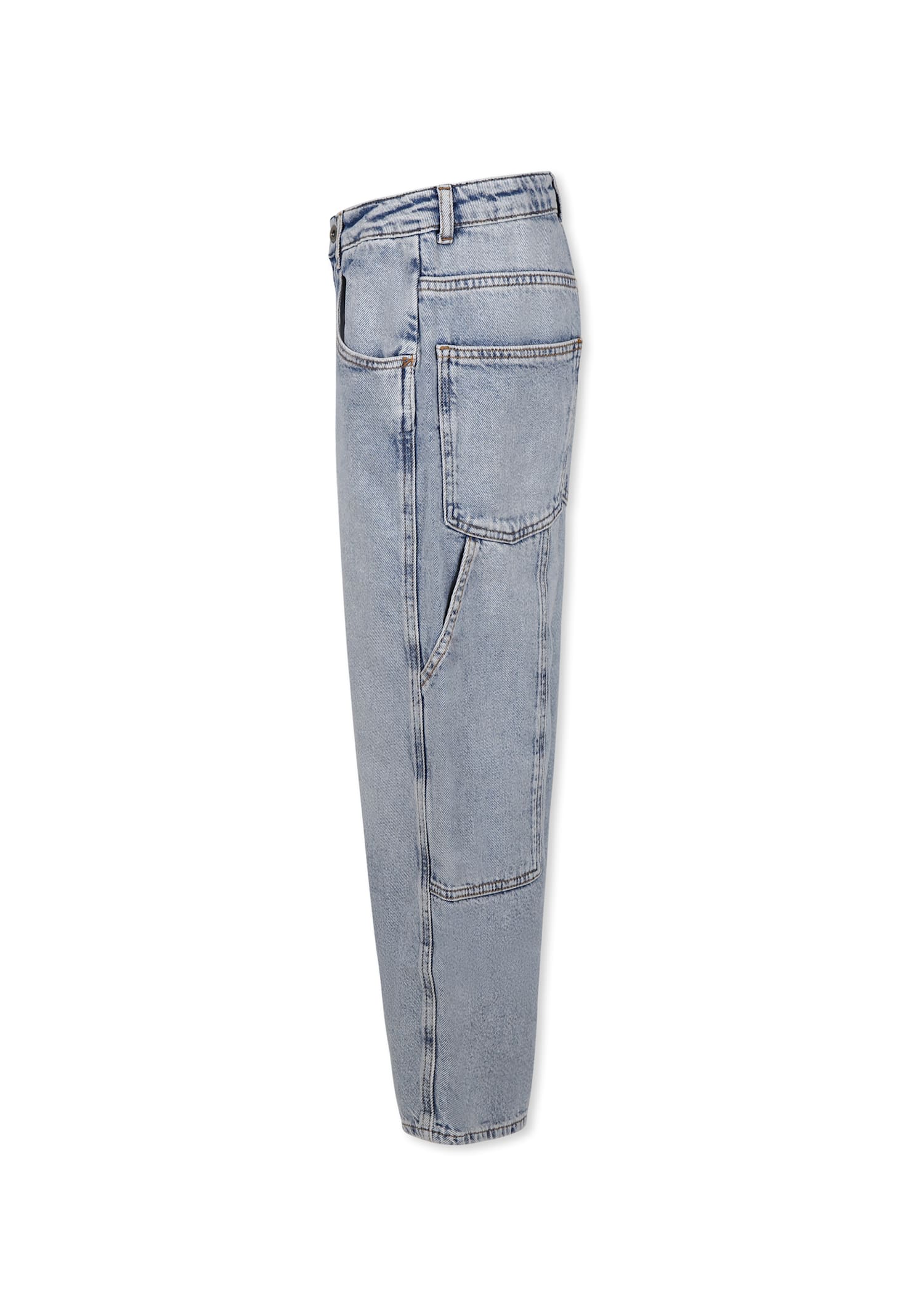 Emporio Armani Denim Jeans For Boy With Eagle In Denim