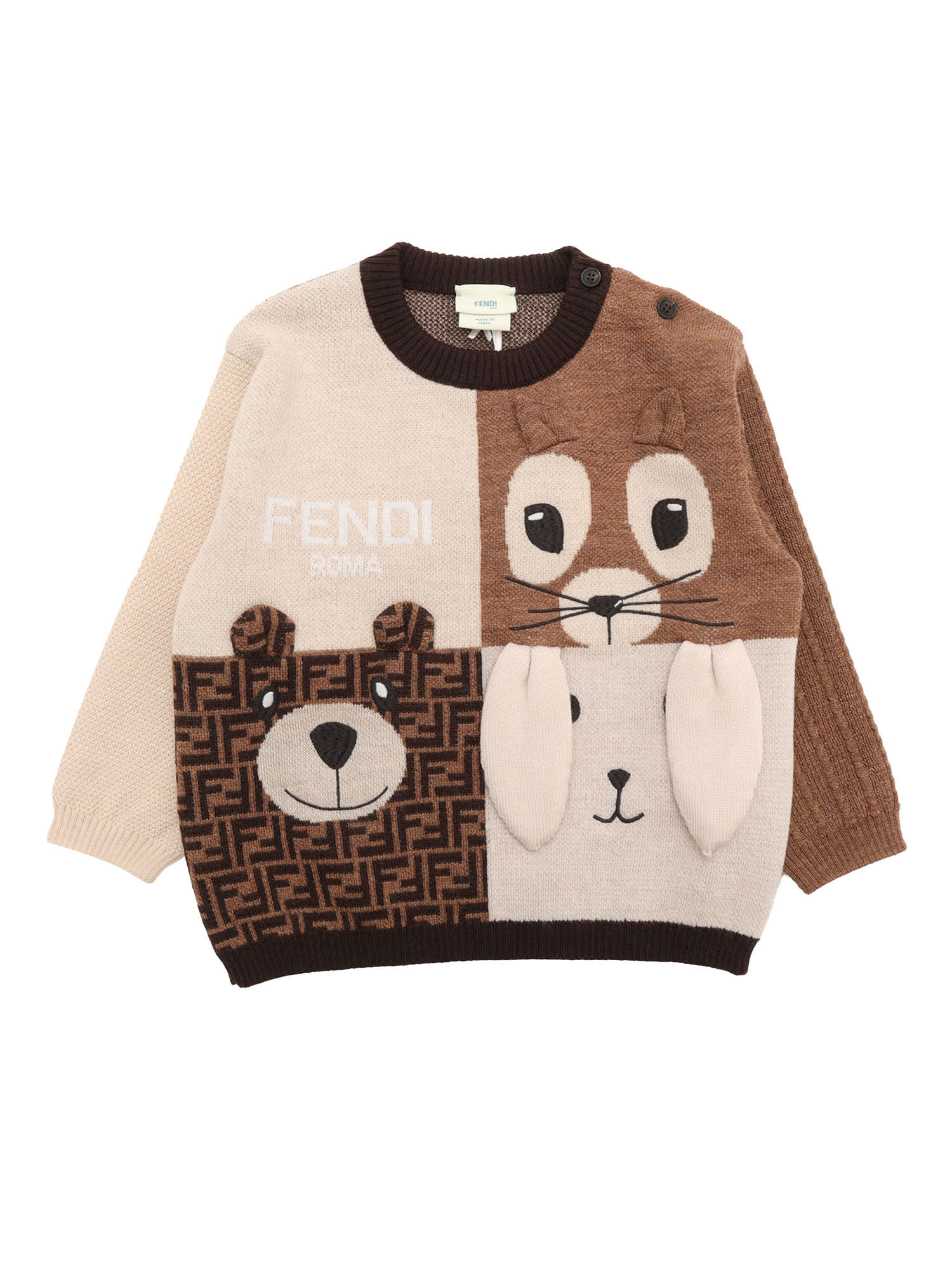 Fendi Sweater In Multicolor