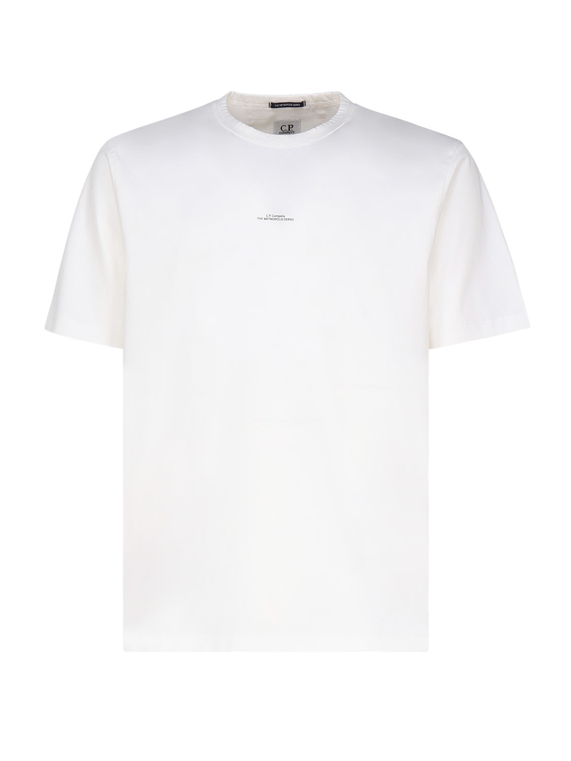 C.p. Company Metropolis Series Mercerized Jersey Logo Print T-shirt In White