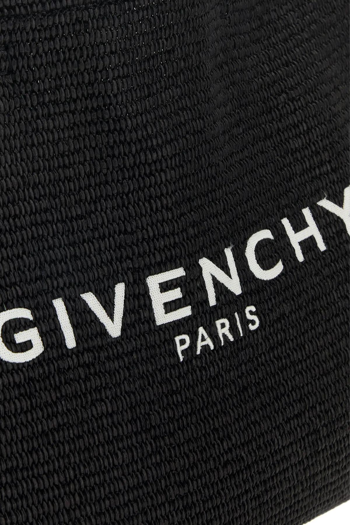 Shop Givenchy Black Raffia Medium G-tote Shopping Bag