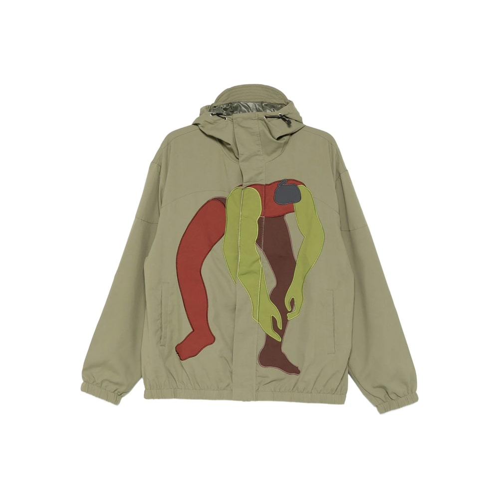 Kidsuper Graphic-print Hooded Jacket In Green