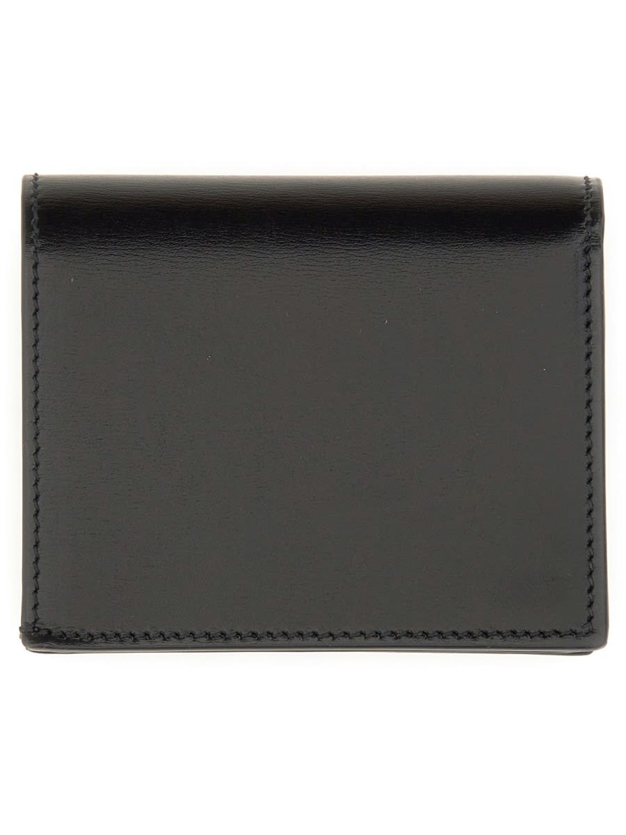 Alexander Mcqueen Logo Snap Button Cardholder Slots In Black