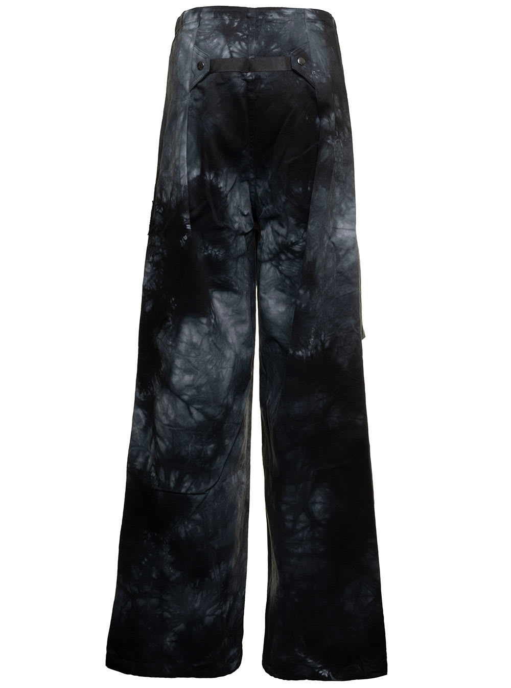 Shop Darkpark Daisy Black Oversized Tie-dye Pants In Gabardine Woman Darpark