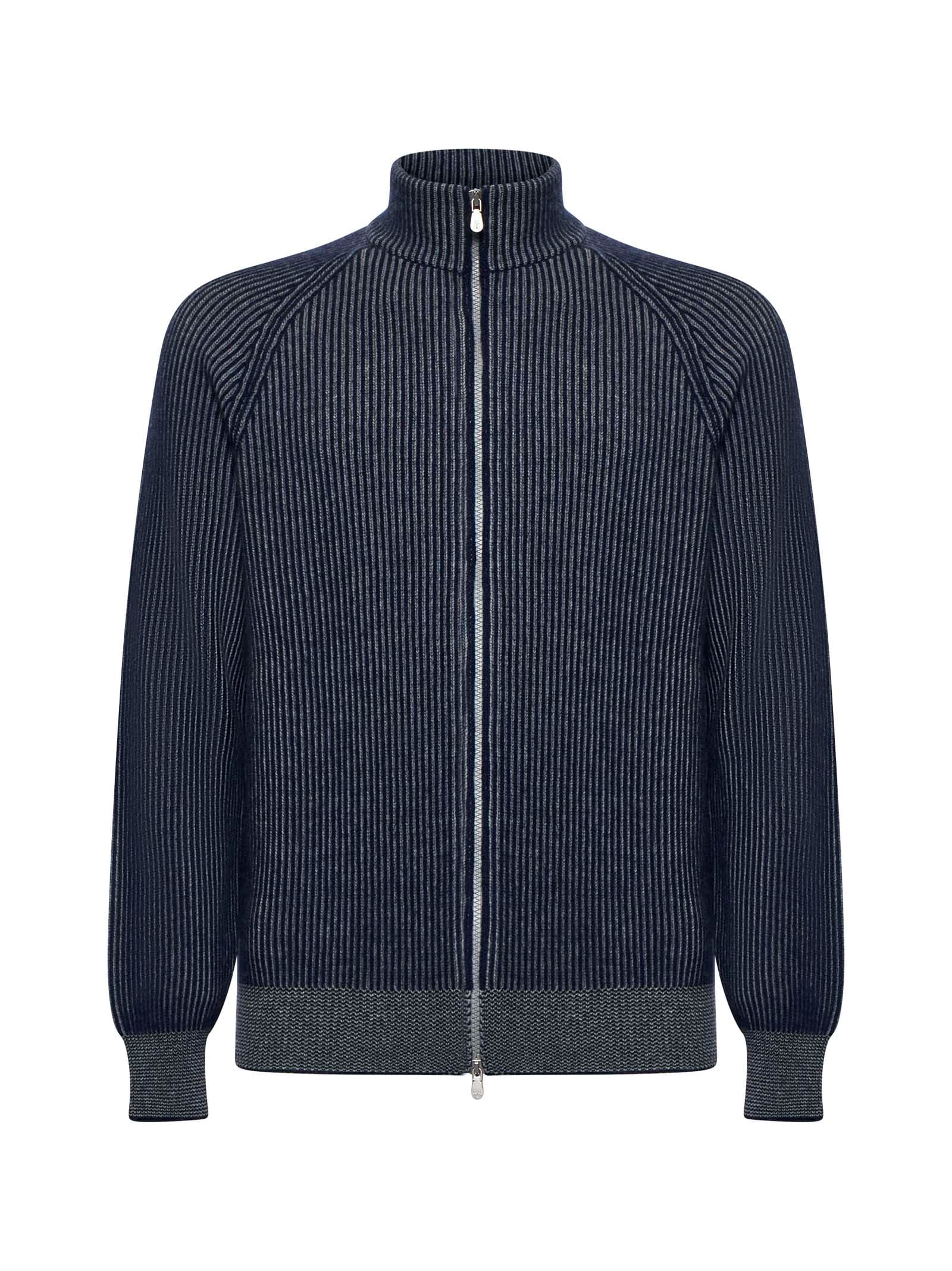 Shop Brunello Cucinelli Cardigan In Blue