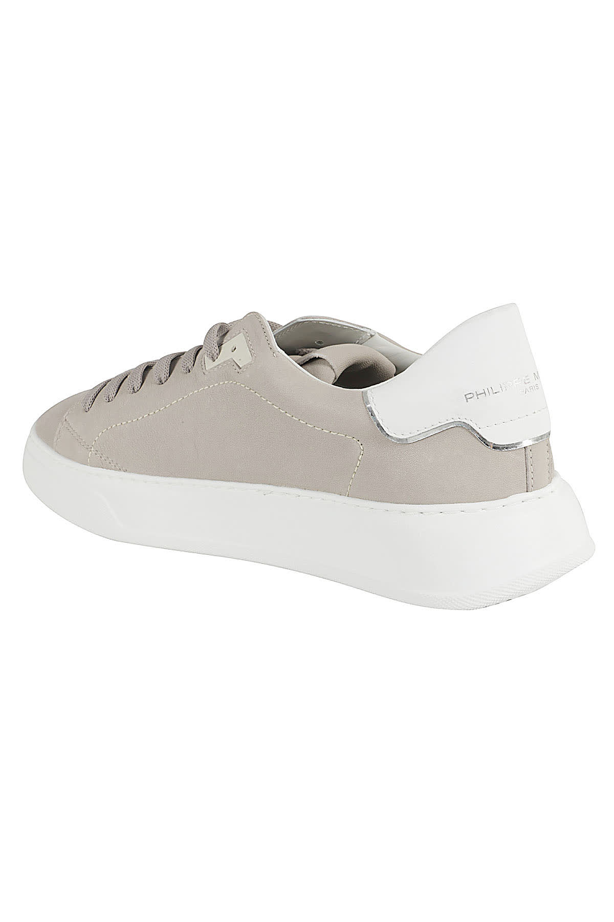 Shop Philippe Model Temple Low Man In Gris