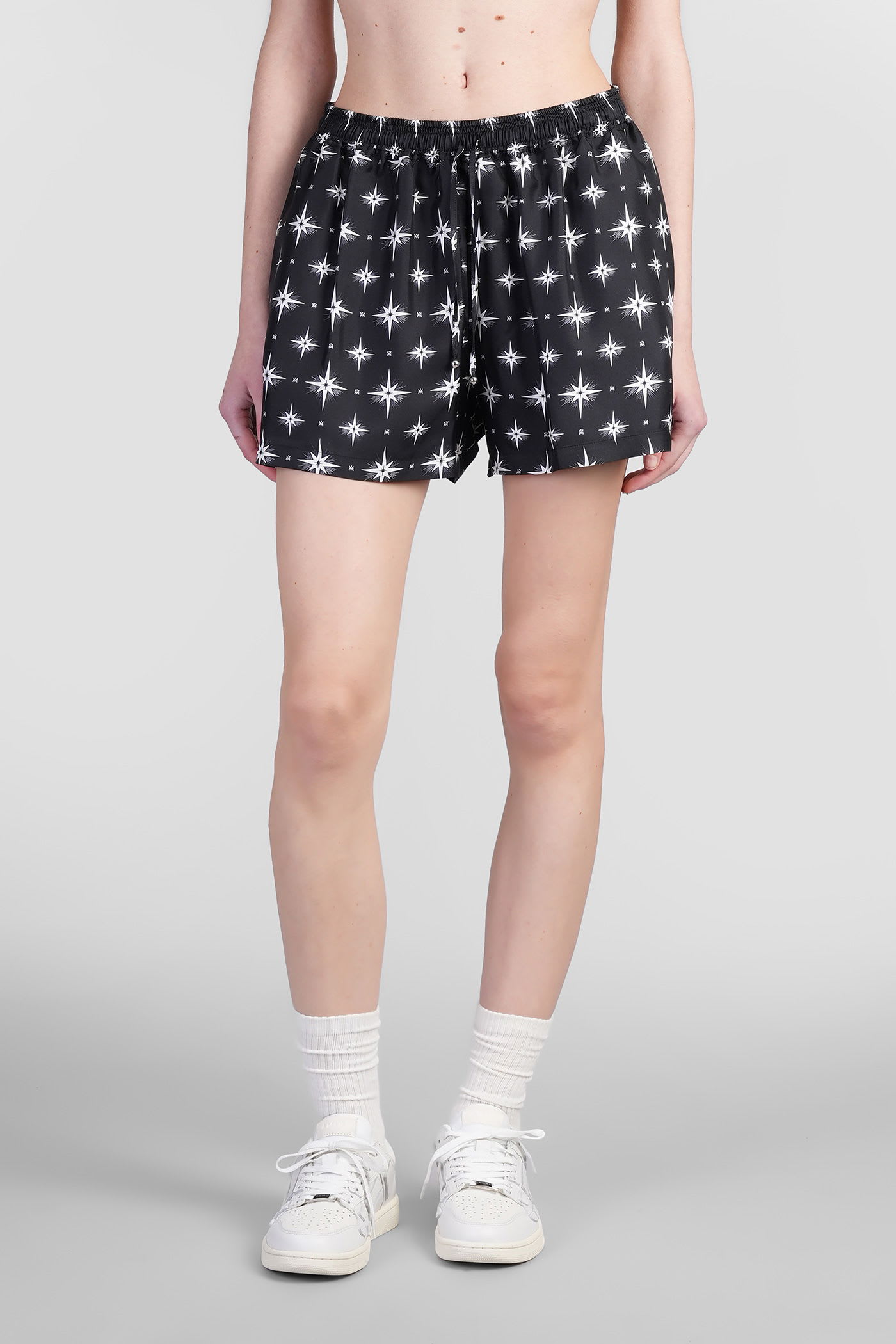 Amiri Shorts In Black Silk